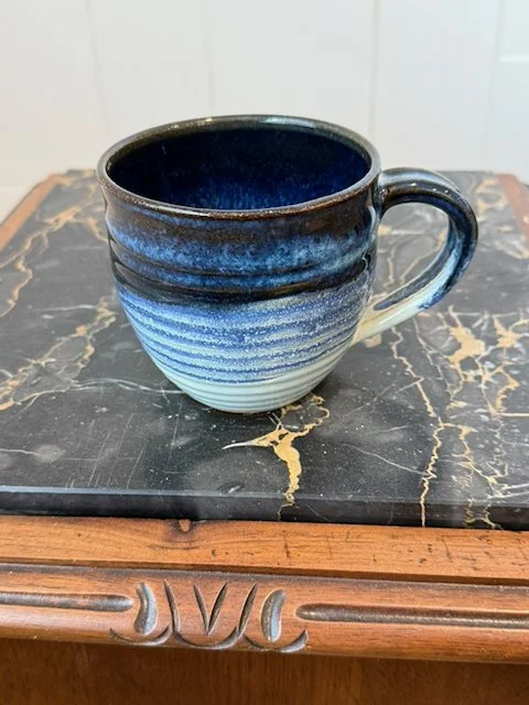 Coffee Mug - 14 oz. Floating Blue and Seafoam Green