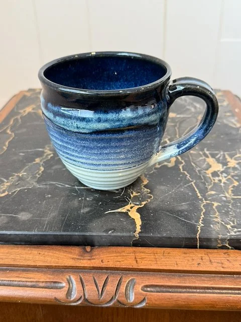 Coffee Mug - 14 oz Floating Blue and Seafoam Green