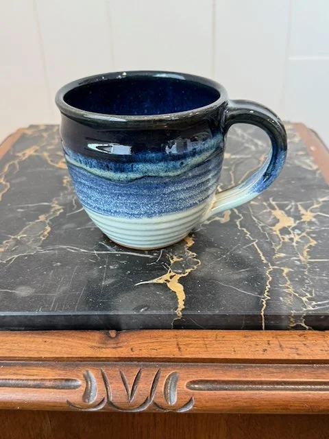 Coffee Mug - 14 oz. Floating Blue and Seafoam Green