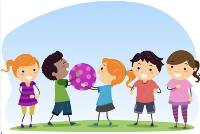 clipart picture of children playing together