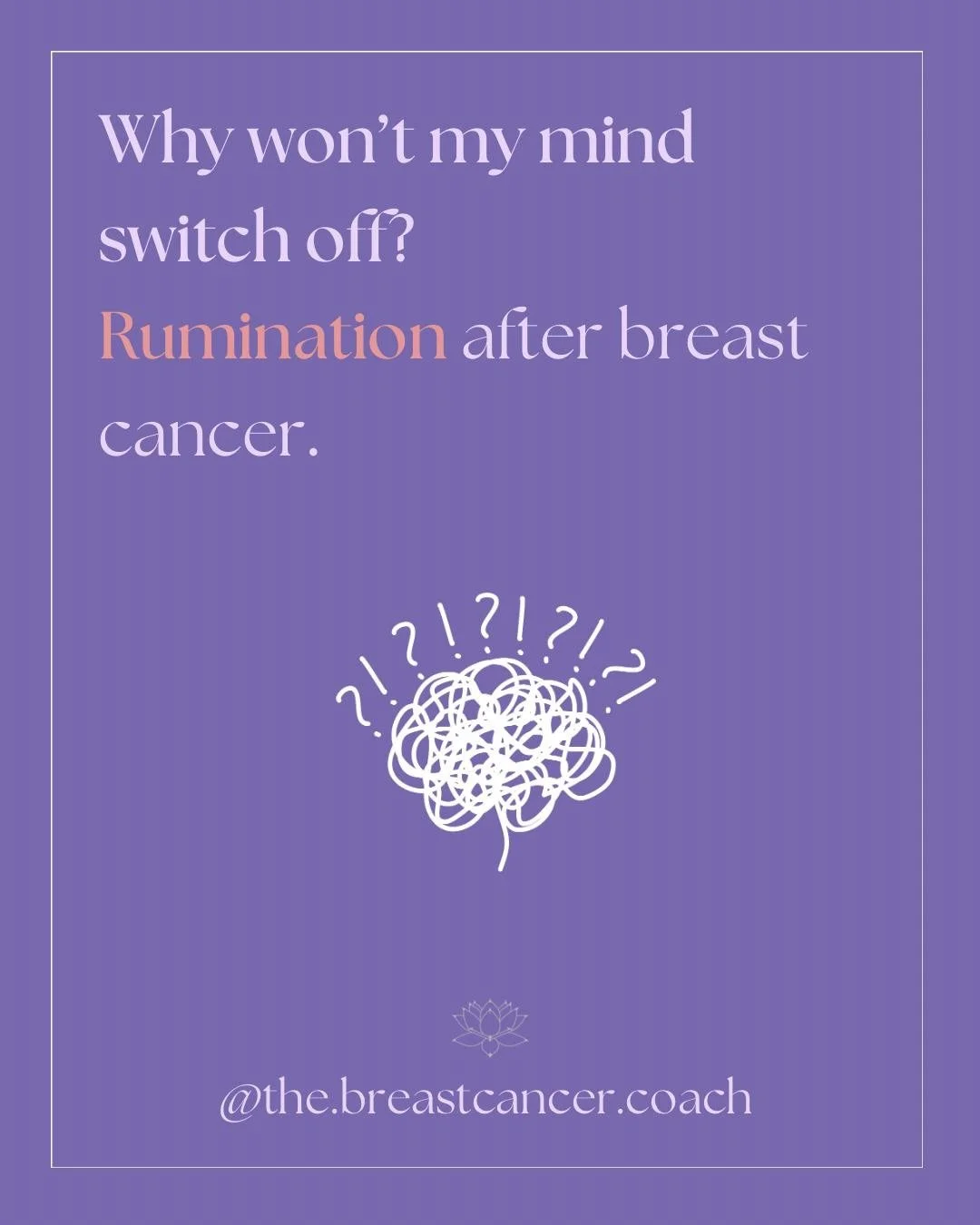 Do you ever just want to escape your own mind and enjoy life without the background noise? 

If you do, I don&rsquo;t blame you. Rumination can be exhausting, particularly as it doesn&rsquo;t really solve anything. 

If your thoughts are going round 