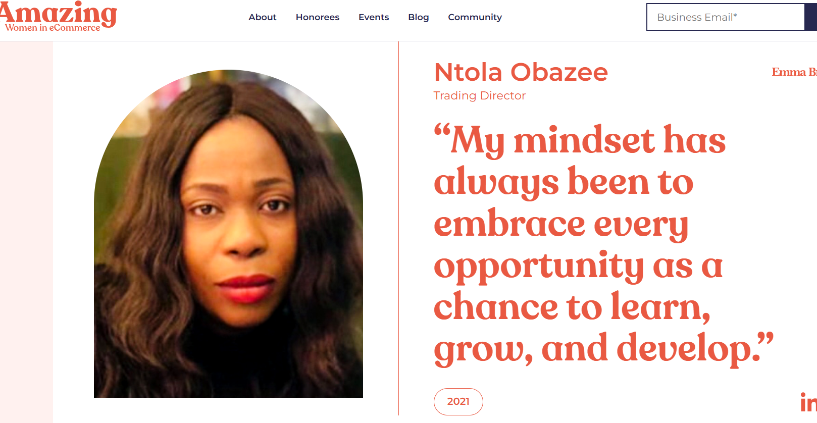 AWIE Amazing Women in Ecommerce 2021