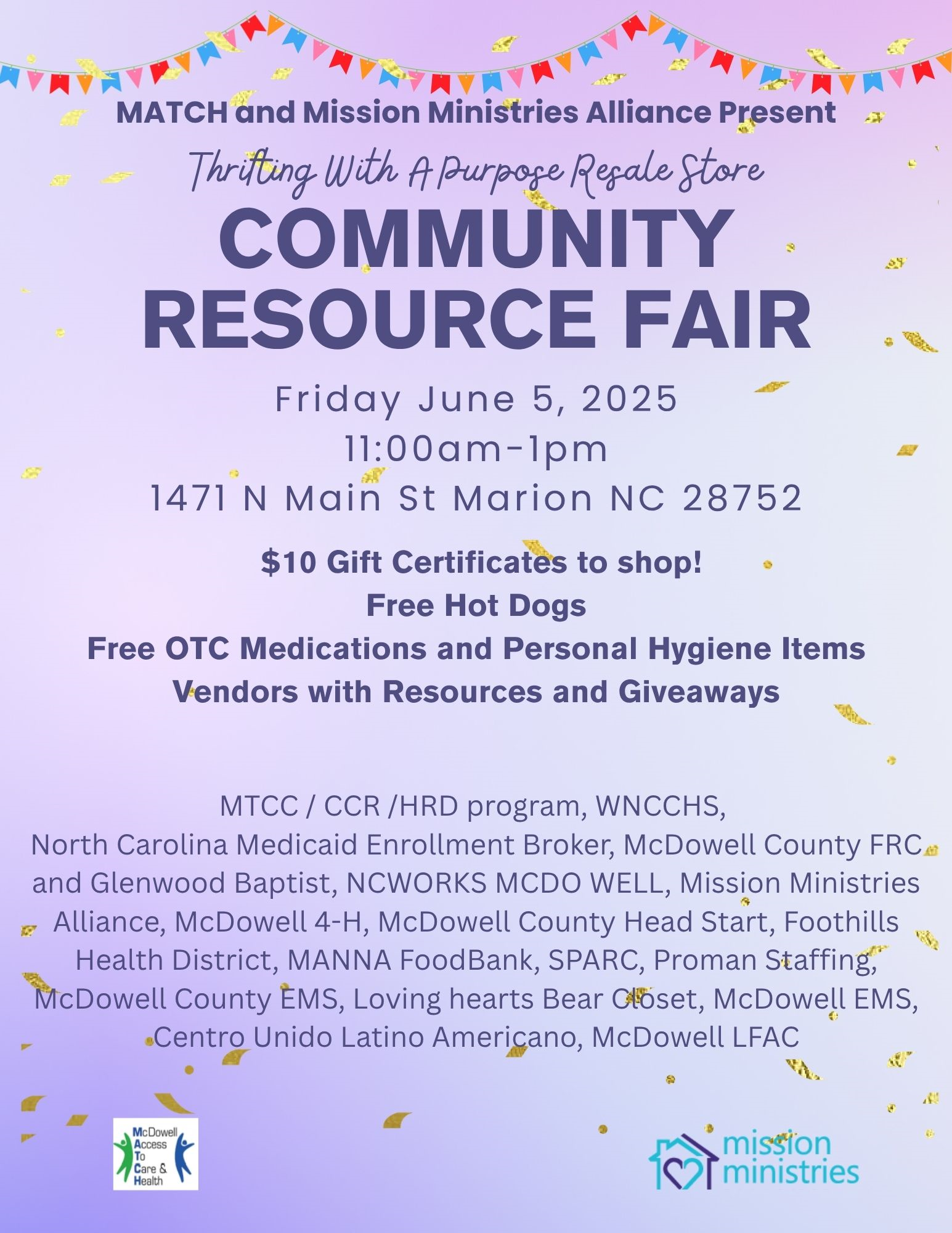 Thrifting with a Purpose Resource Fair