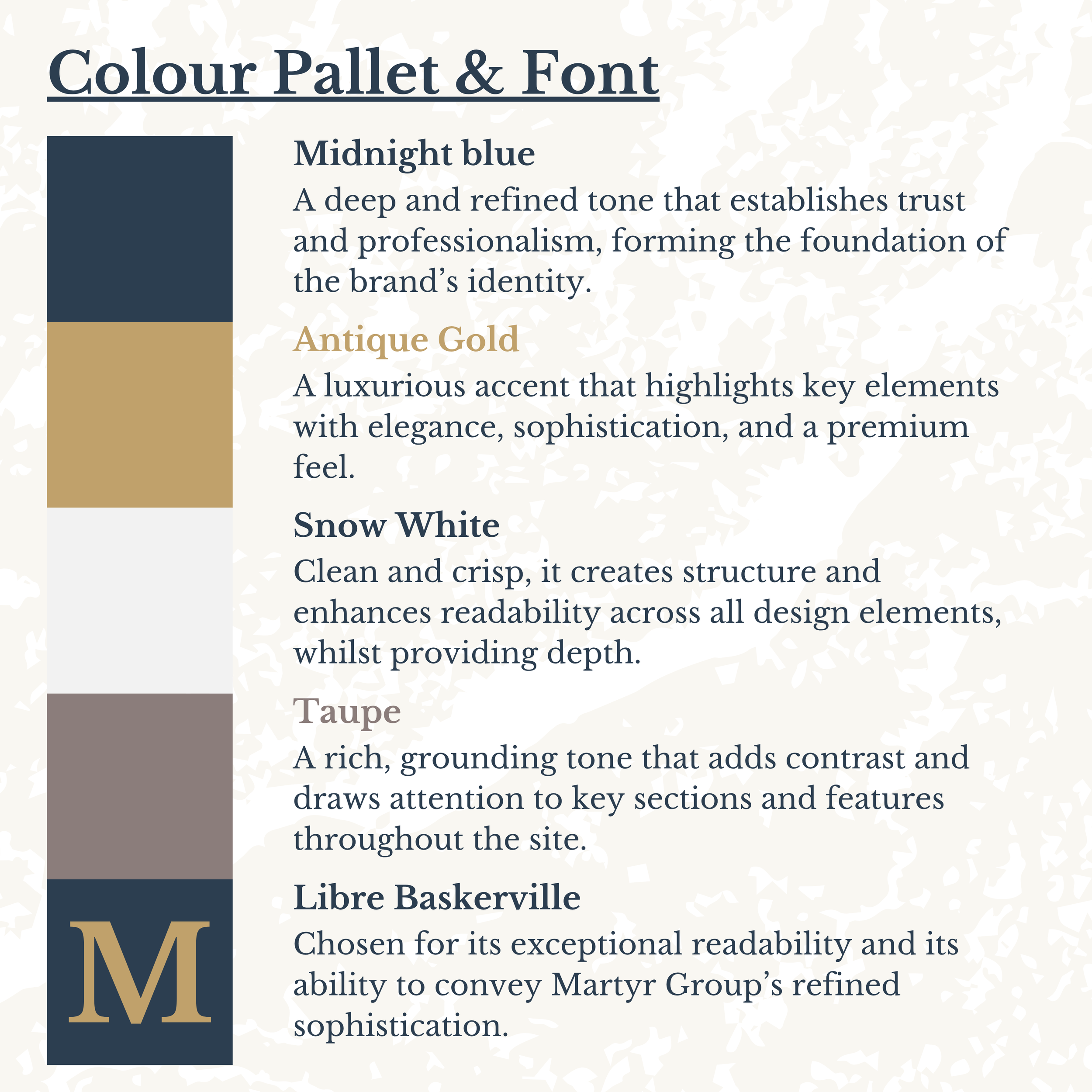 Colour Pallet & Font Creation 