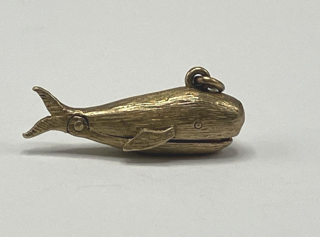 Antique Jonah and the Whale Charm - 9k