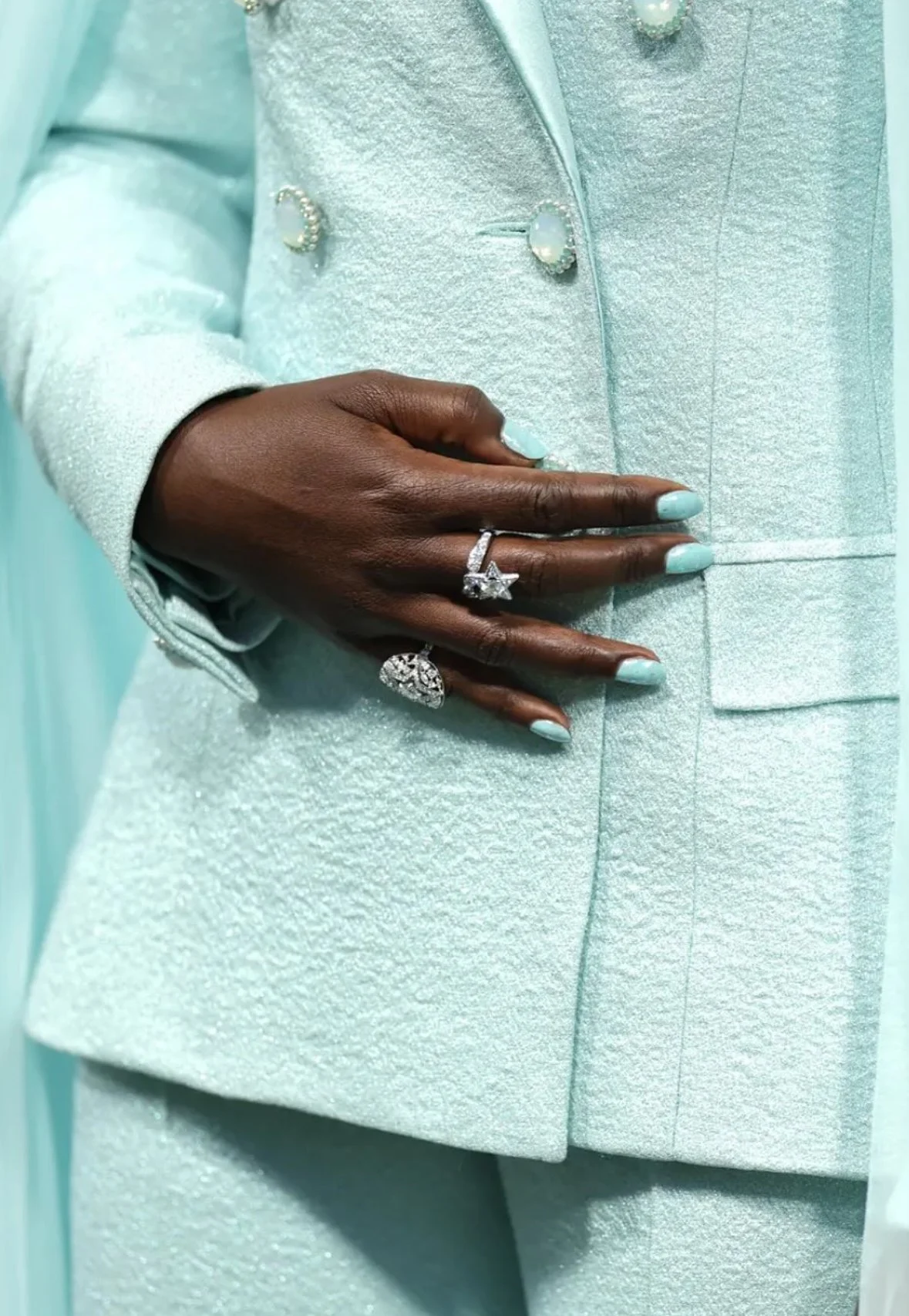 Lupita Nyongo adds power blue