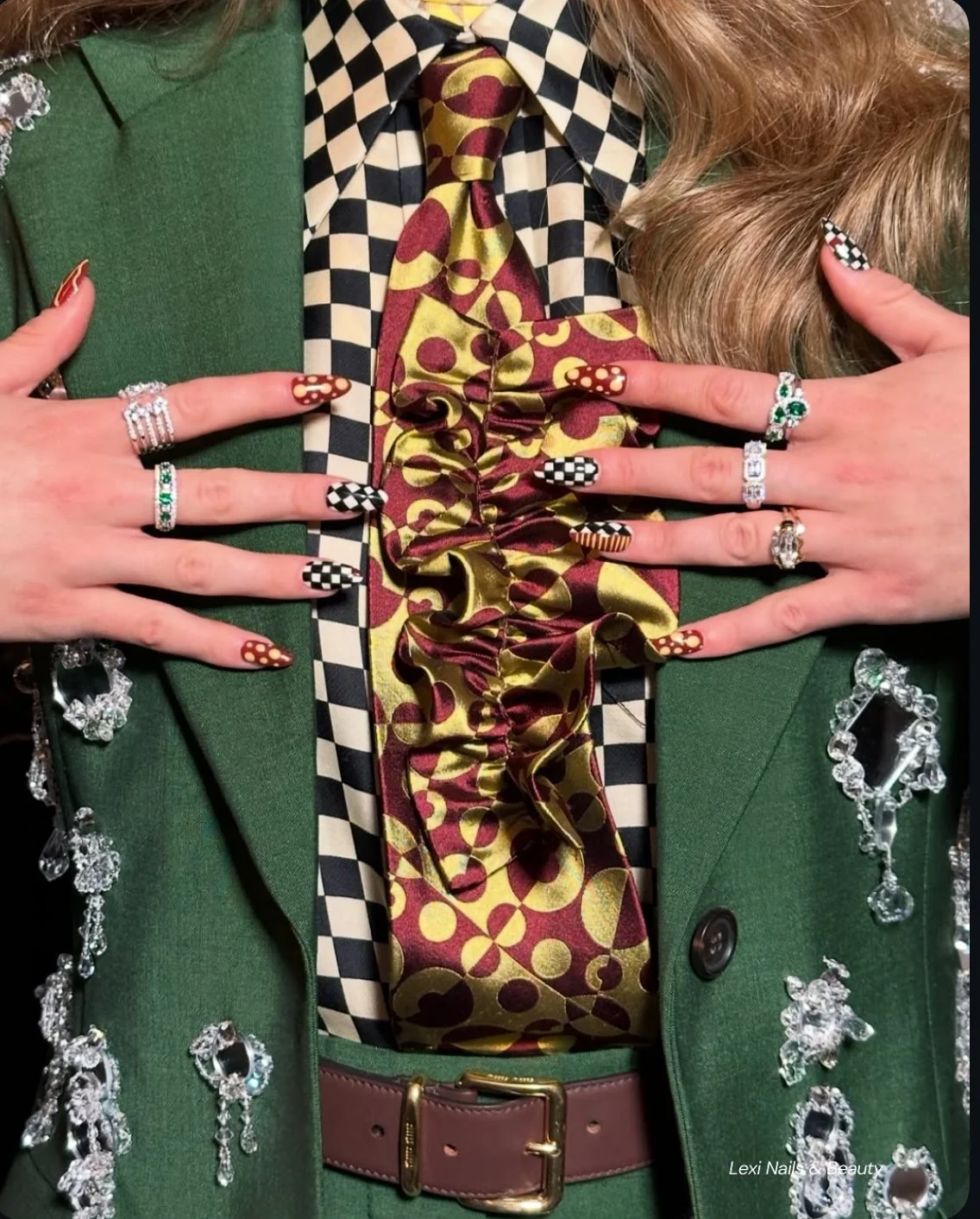 Joey King Abstract Nails