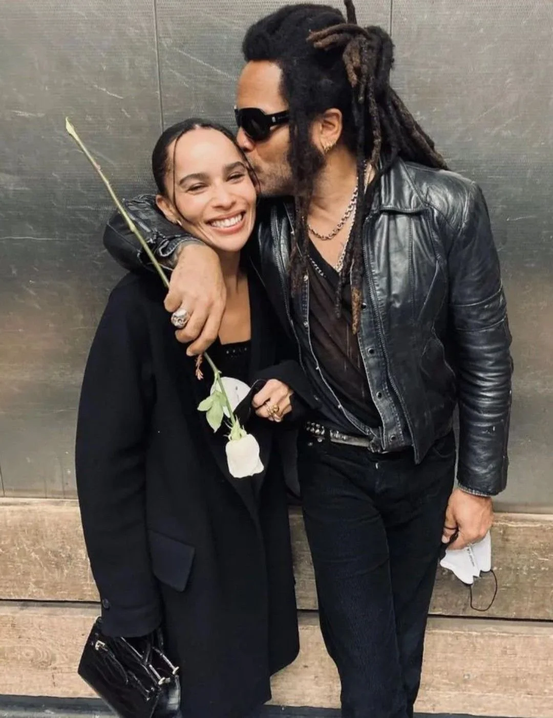 Zoe and Lenny Kravitz