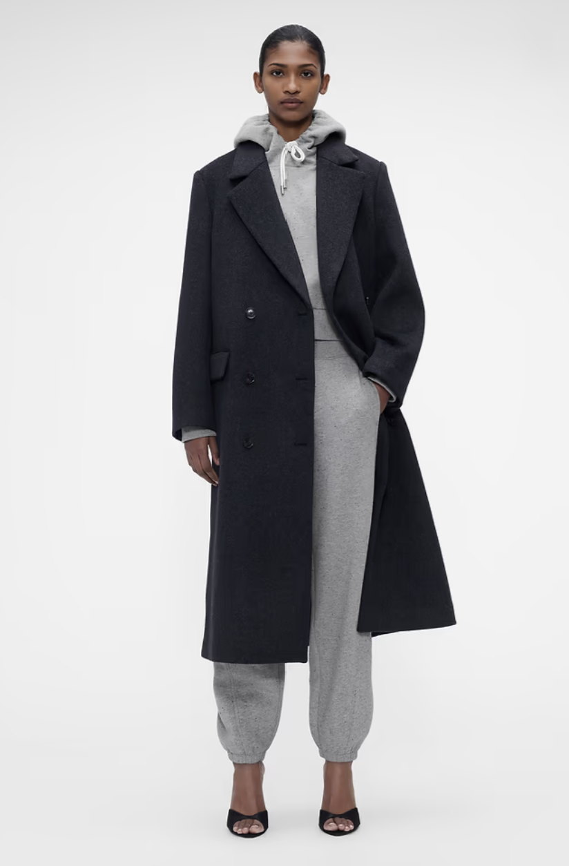 Wool-Blend Chesterfield Coat