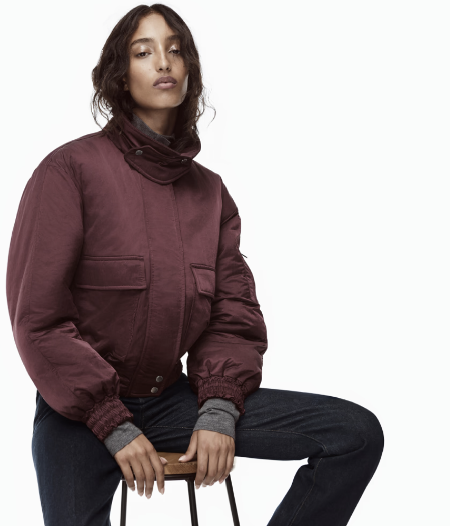 Oversized Satin Bomber Jacket "Vamp"