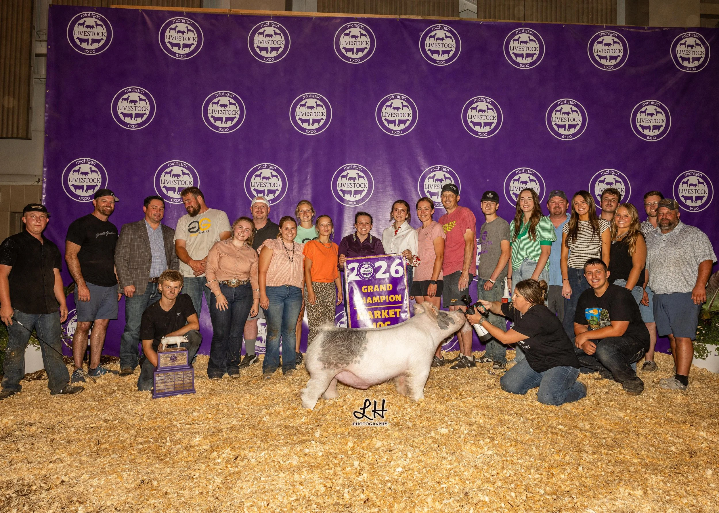 MLE Backdrop Grand Champion Market Hog 2026 Shown By Anna Dahms