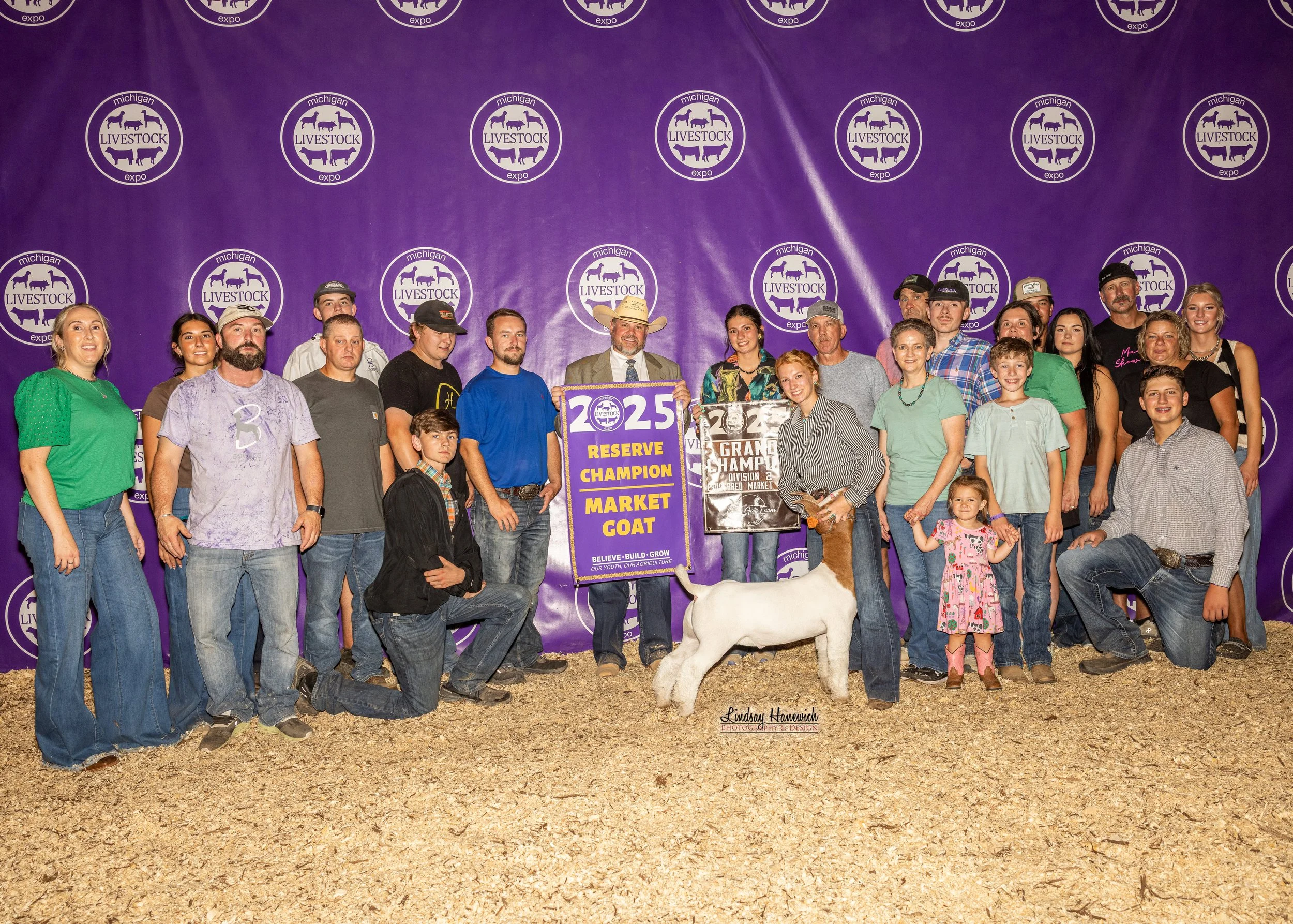 2025 MLE Market Goat Results Reserve Grand Champion Market Goat Shown by Jena Bradley