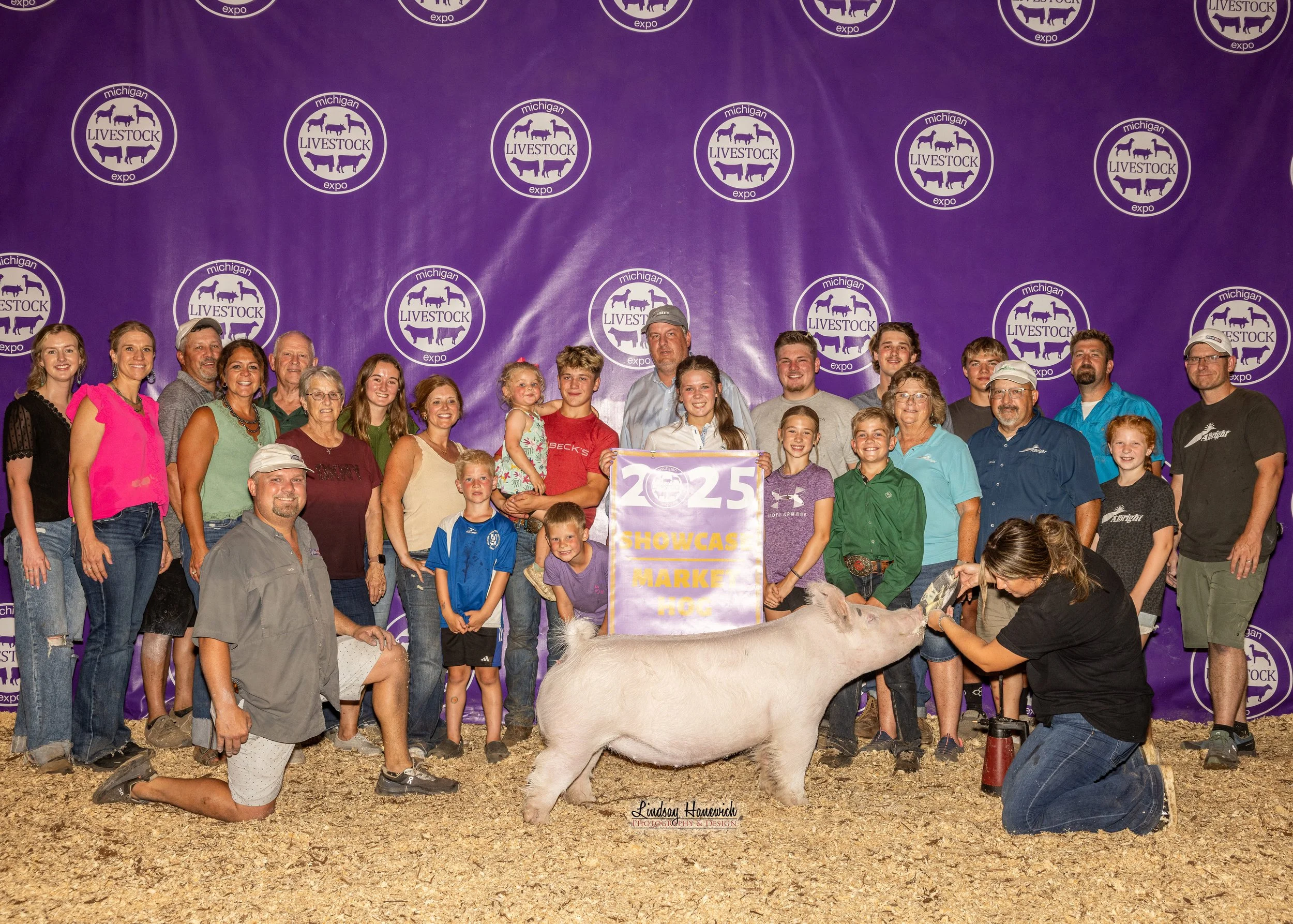 2025 MLE Market Swine Results - Showcase Market Hog shown by Alexa Graham