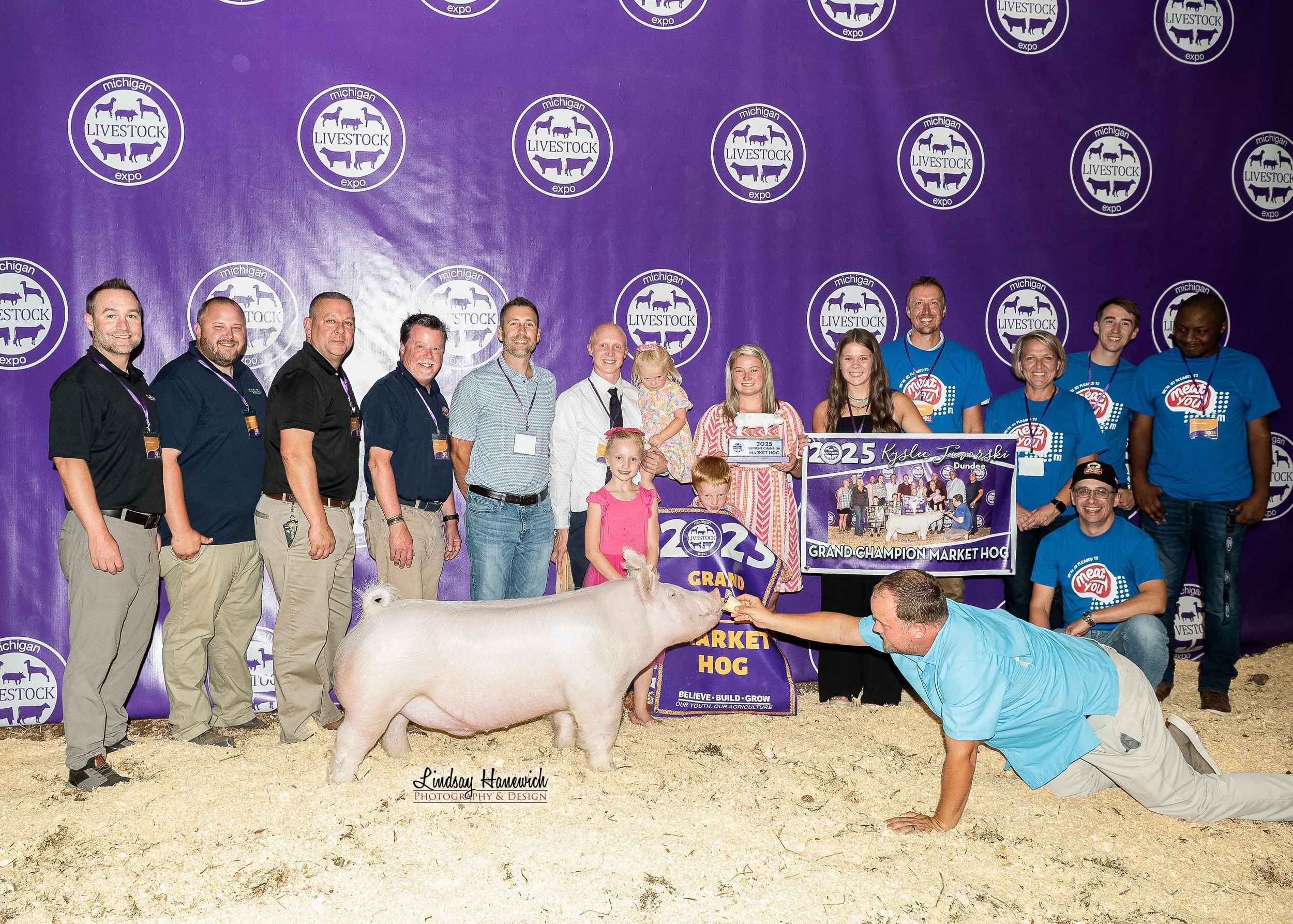 2025 MLE Salebration Grand Champion Market Hog shown by Kyslee Jaworski