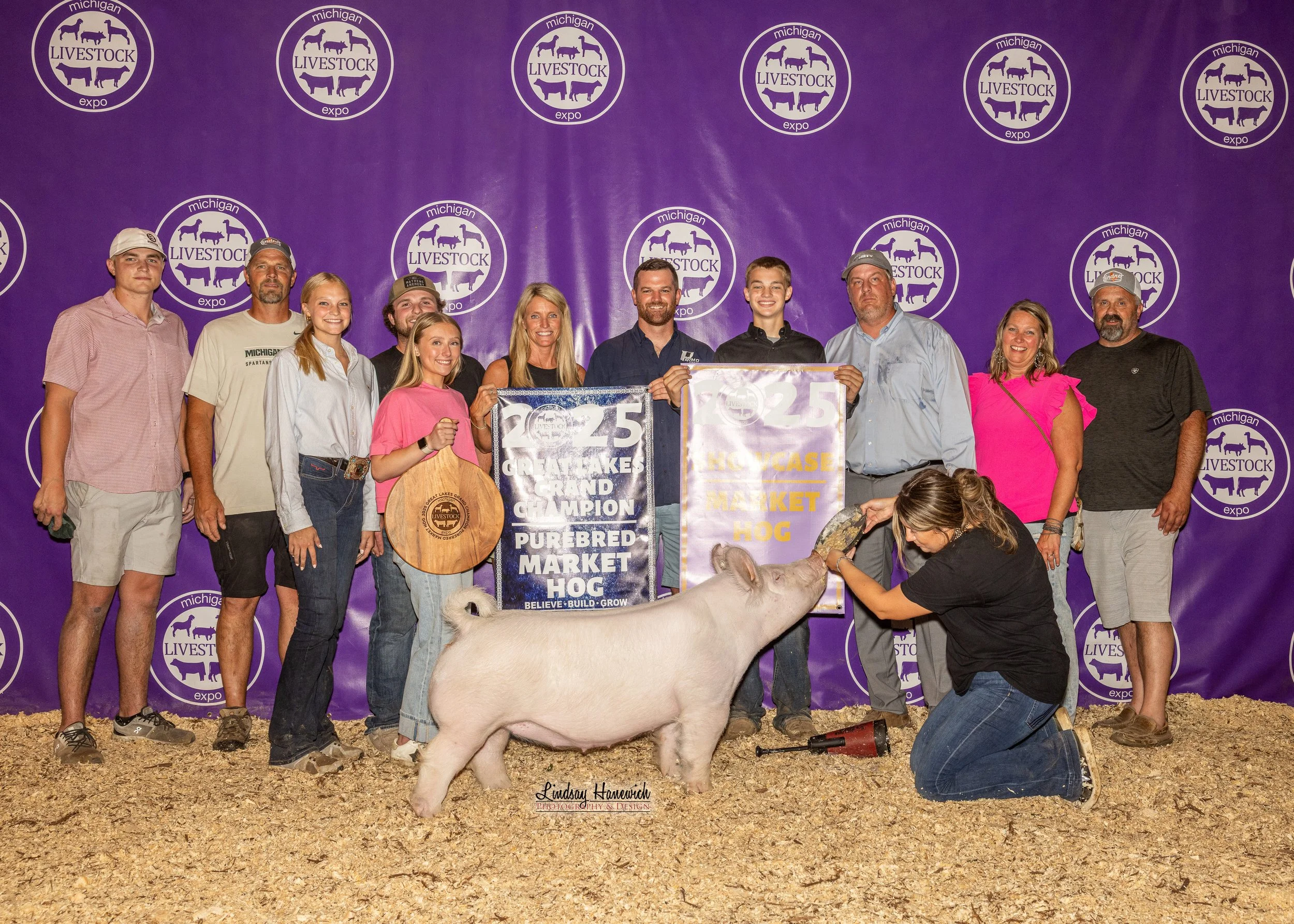 2025 MLE Market Swine Results Great Lakes Grand Purebred Market Hog shown by Mason Boeskool