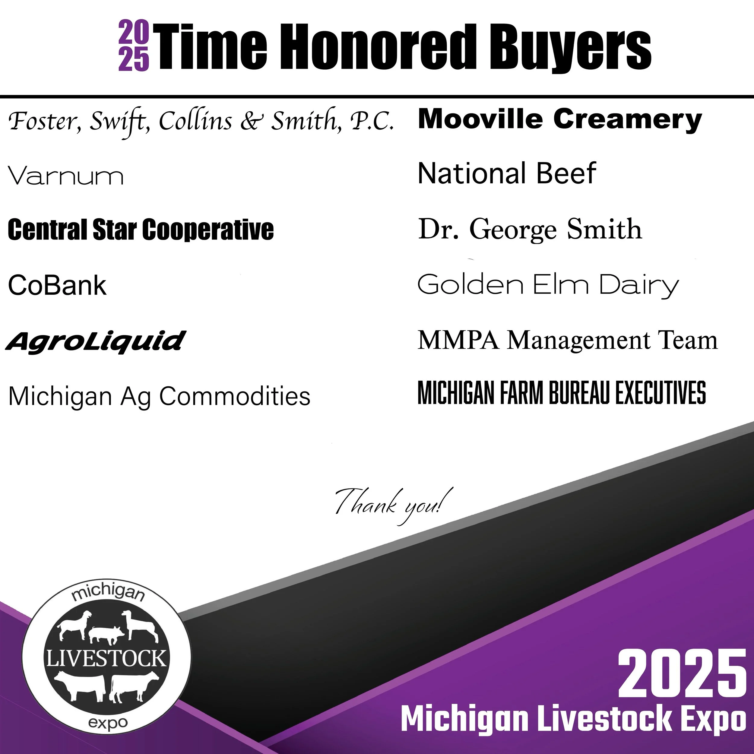 A list of time honored buyers