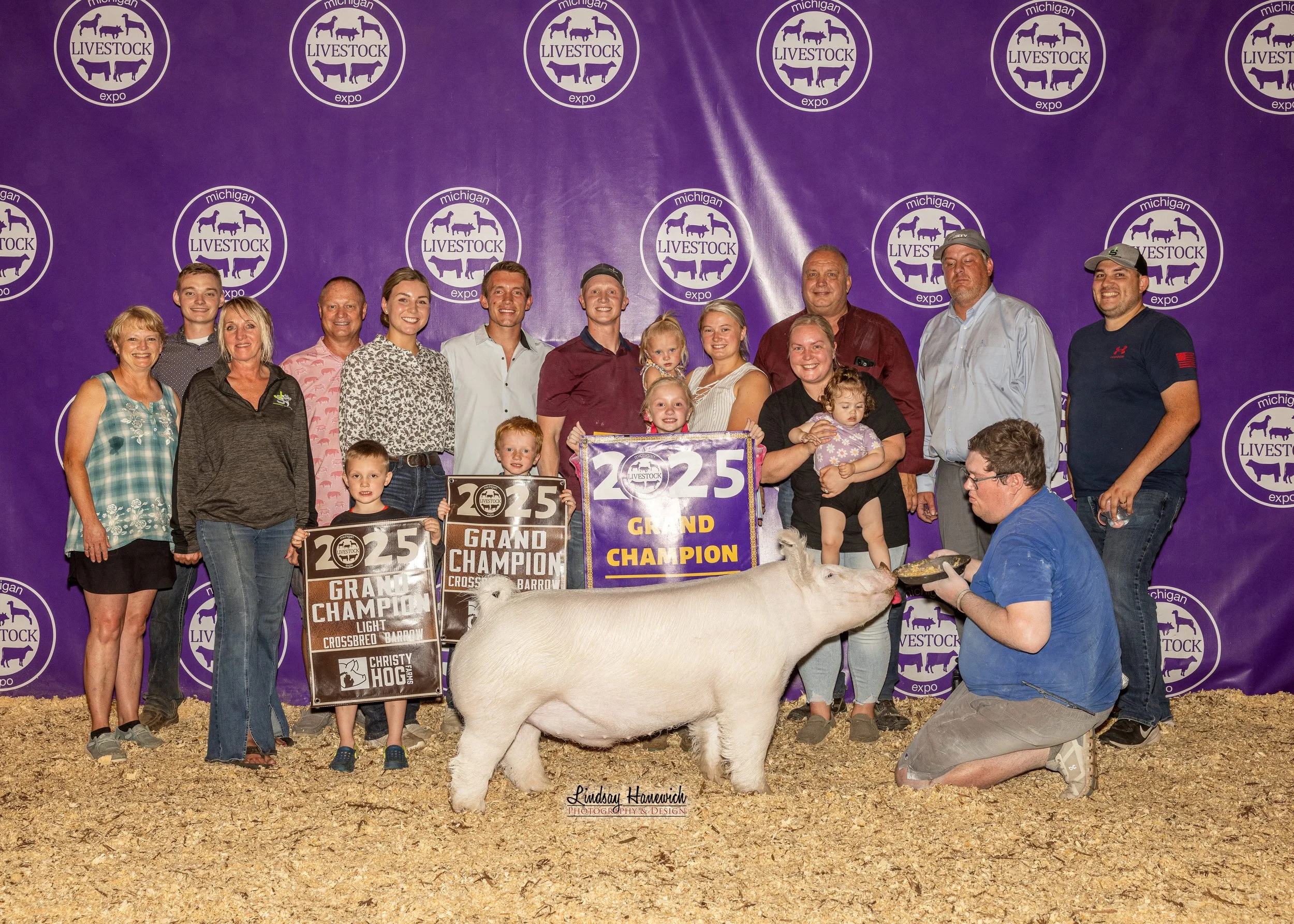 2025 MLE Market Swine Results - Grand Champion Market Hog shown by Kyslee Jaworski