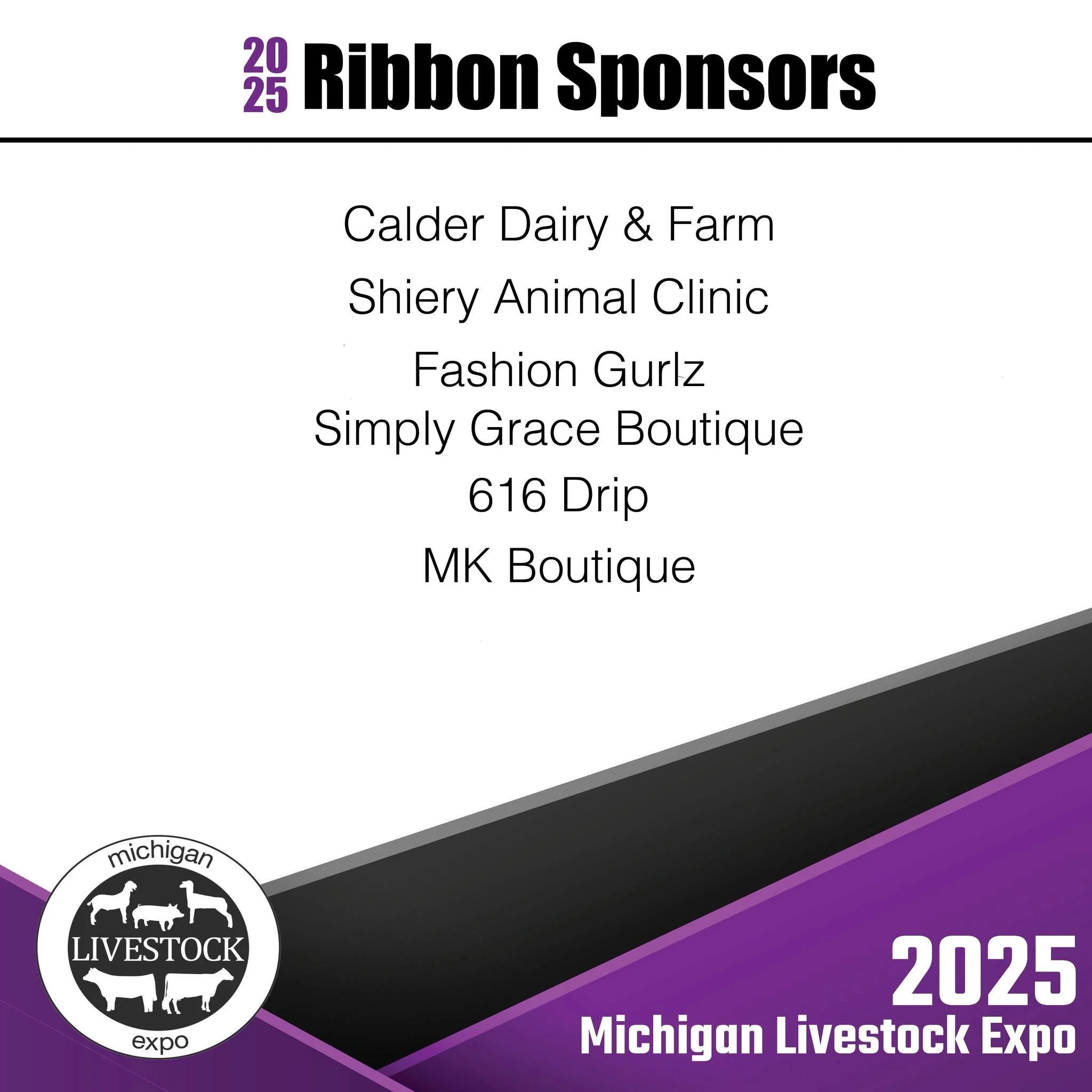 A list of ribbon sponsors