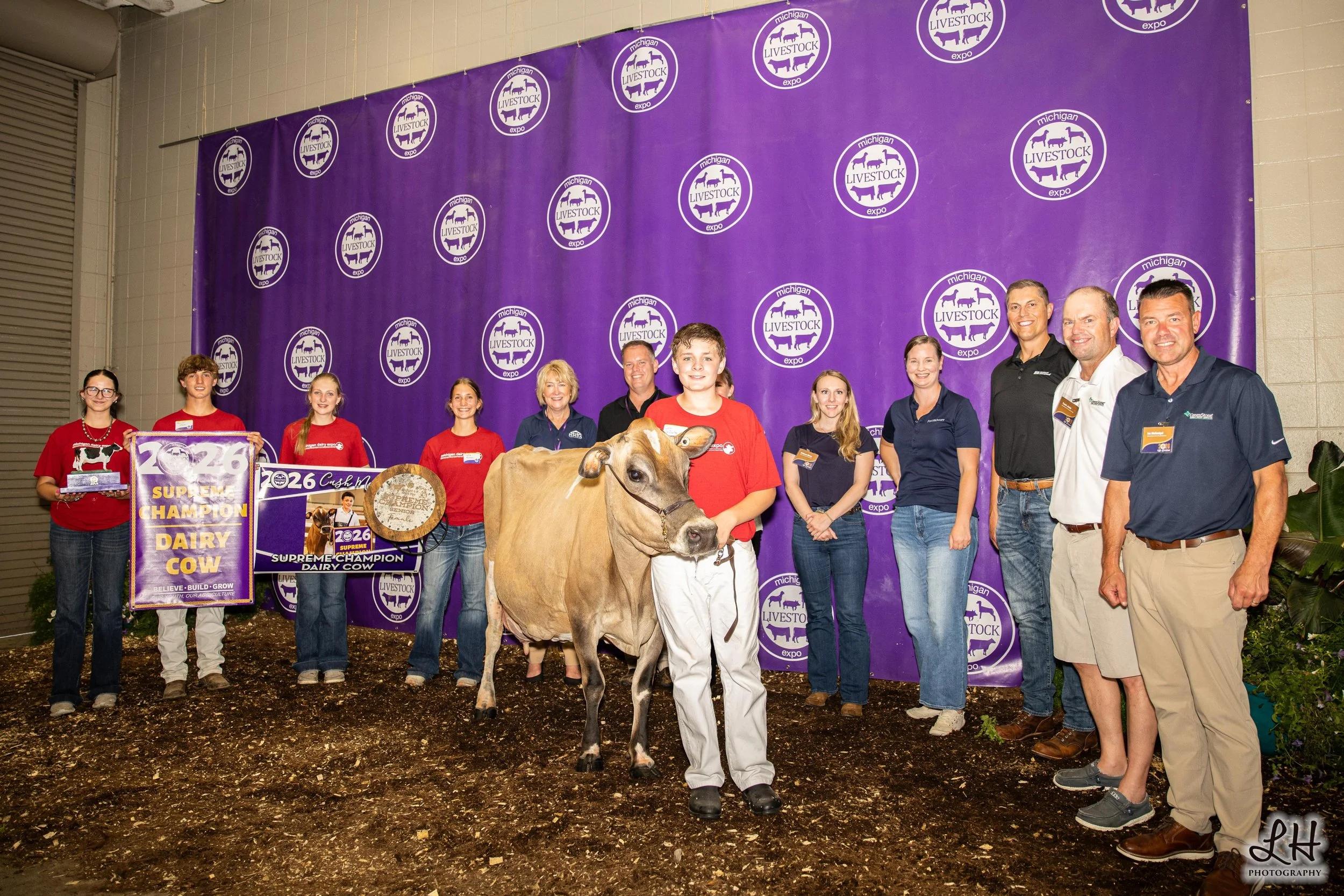 MLE 2026 Supreme Champion Diary Cow shown by Cash McCauley