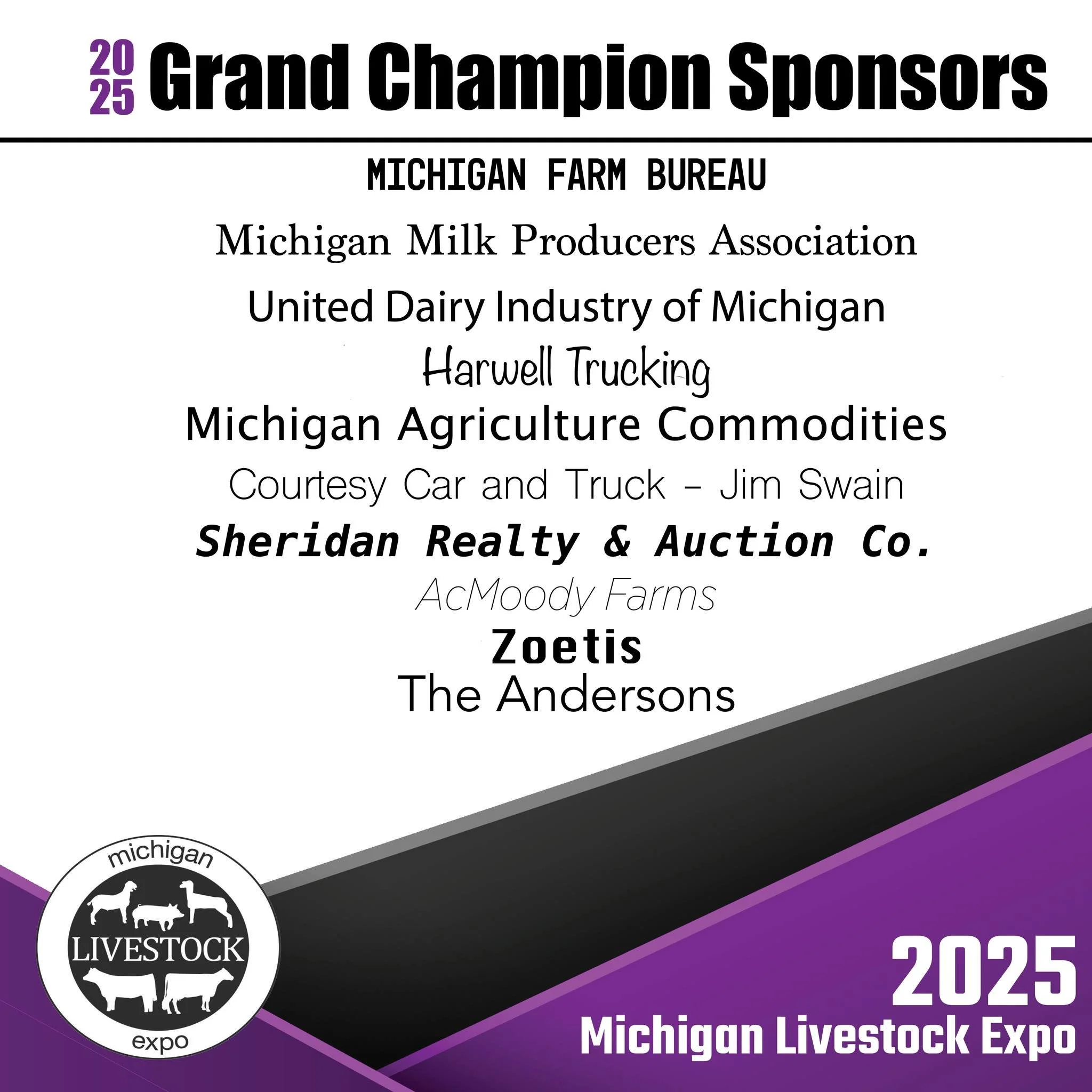 A list of grand champion sponsors