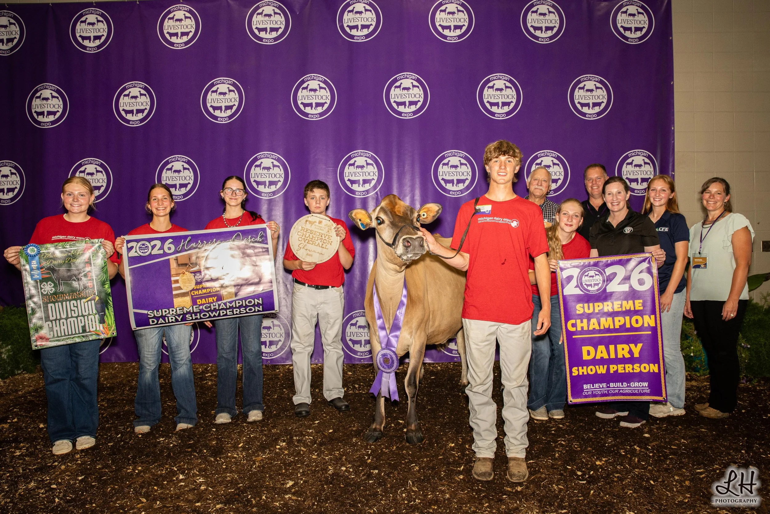 2026 MLE Supreme Champion Dairy Showman shown by Harrison Oesch