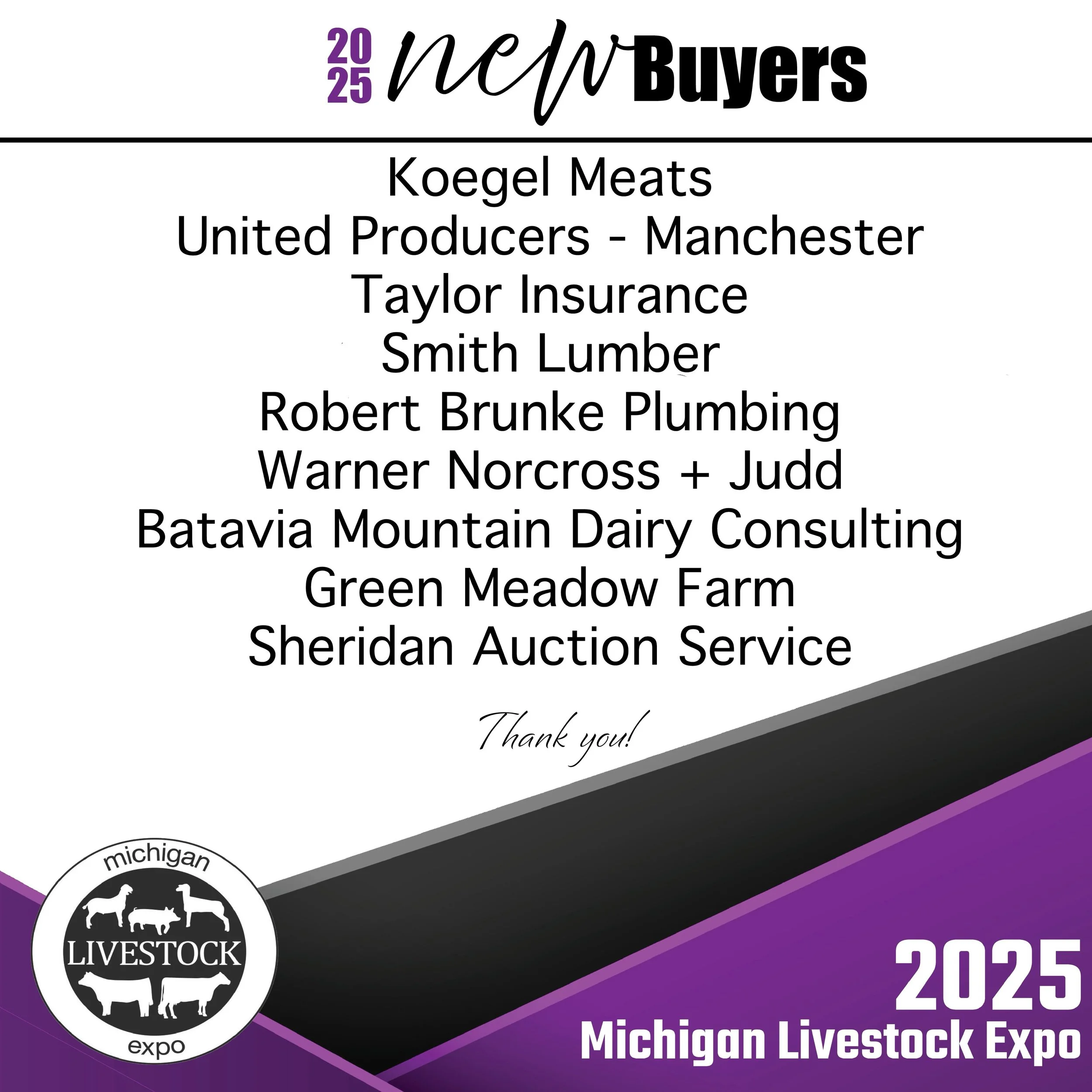 A list of new buyers