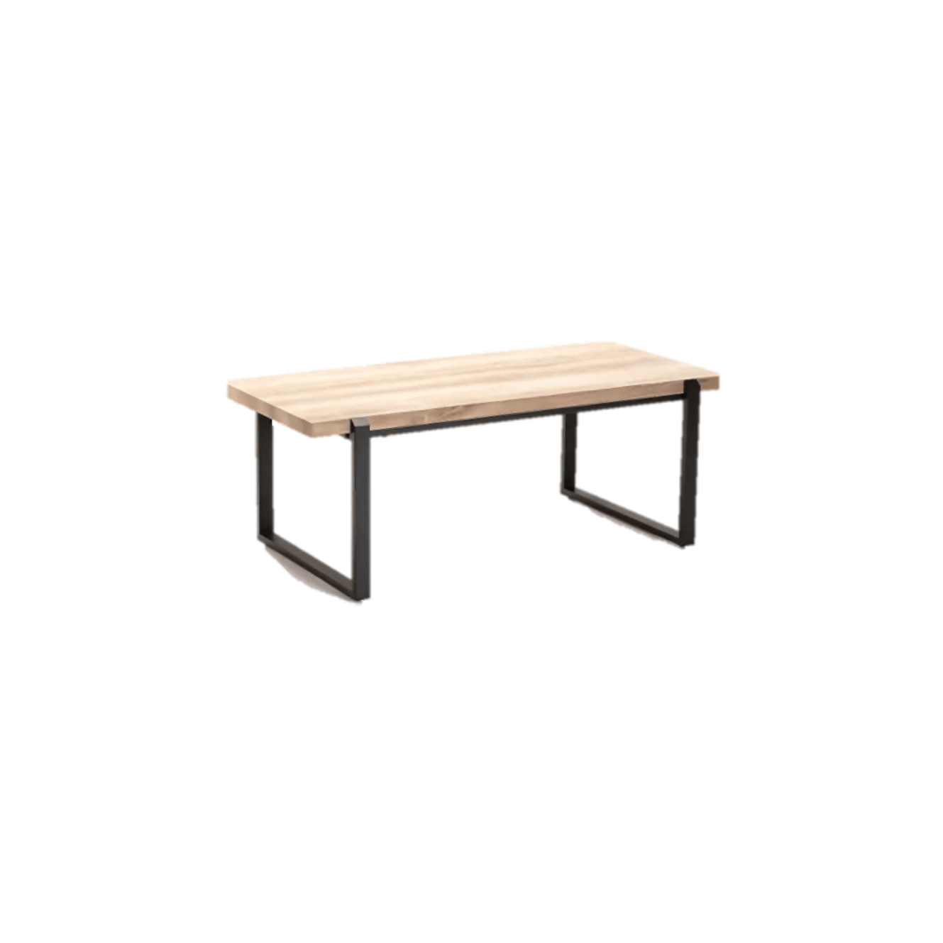 Lotus Coffee Table - Wooden Top: 60cm x 1.2m