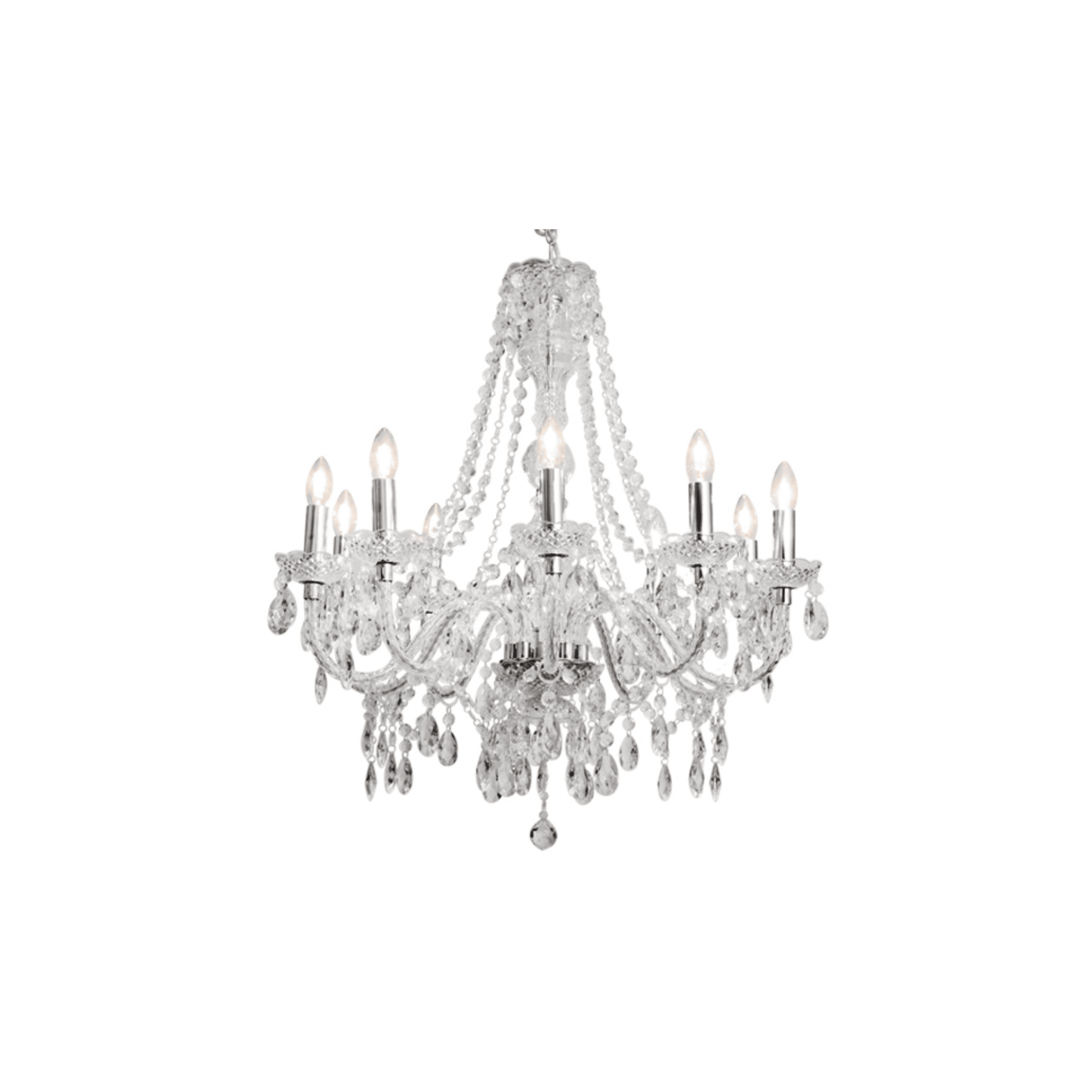 Chandelier - 10 Arm - Perspex