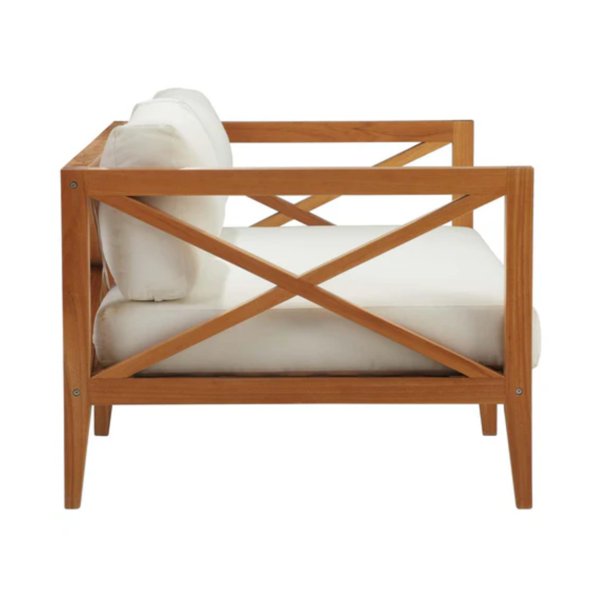 Saligna wooden three seater bench for wedding and corporate event hire by Du Toit Events in Plettenberg Bay and the Garden Route