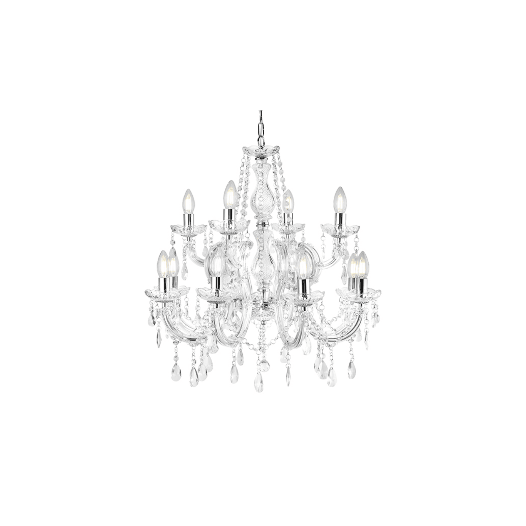 Chandelier - 12 Arm - Perspex