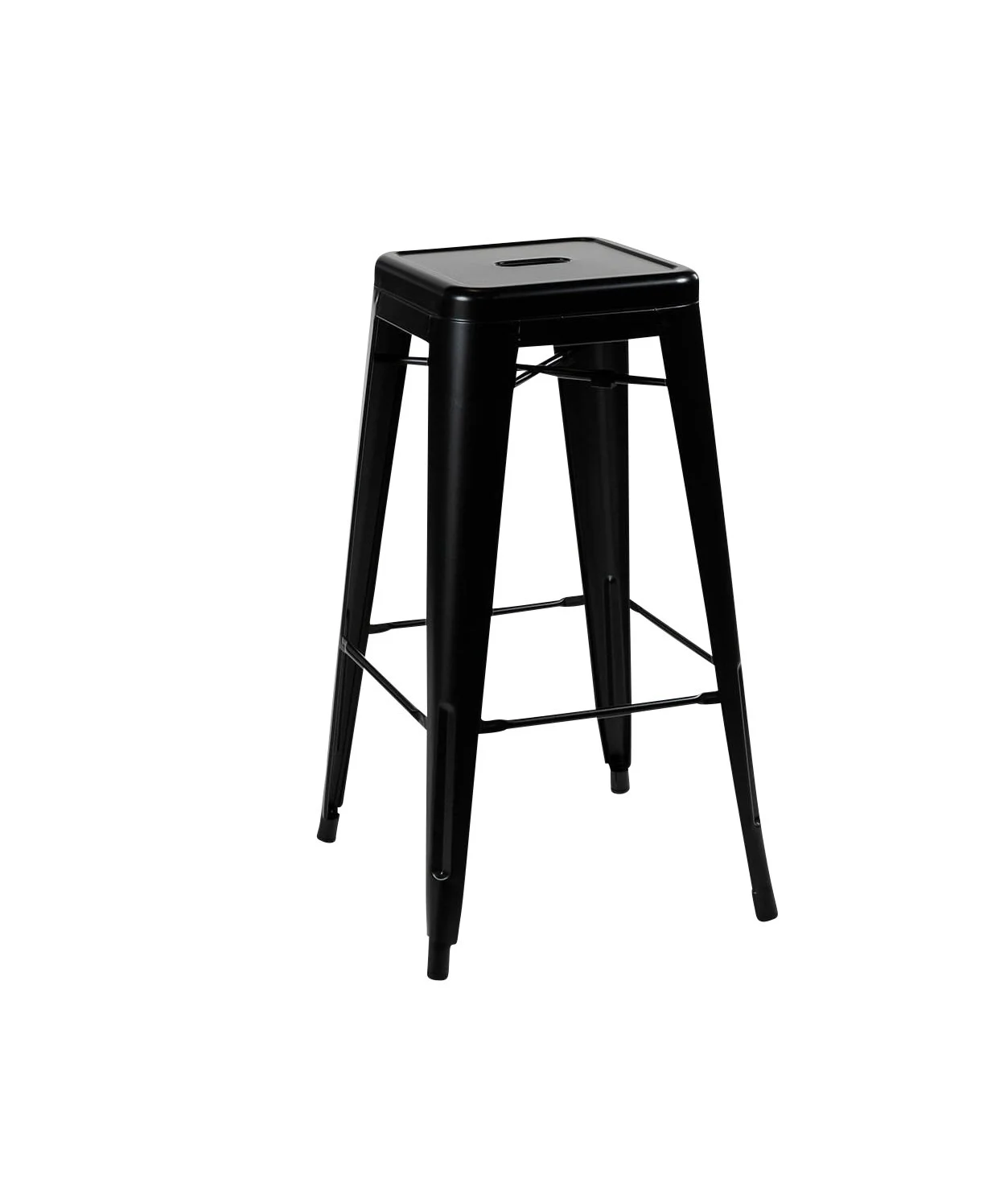 Tolix Bar Stool - Metal Black