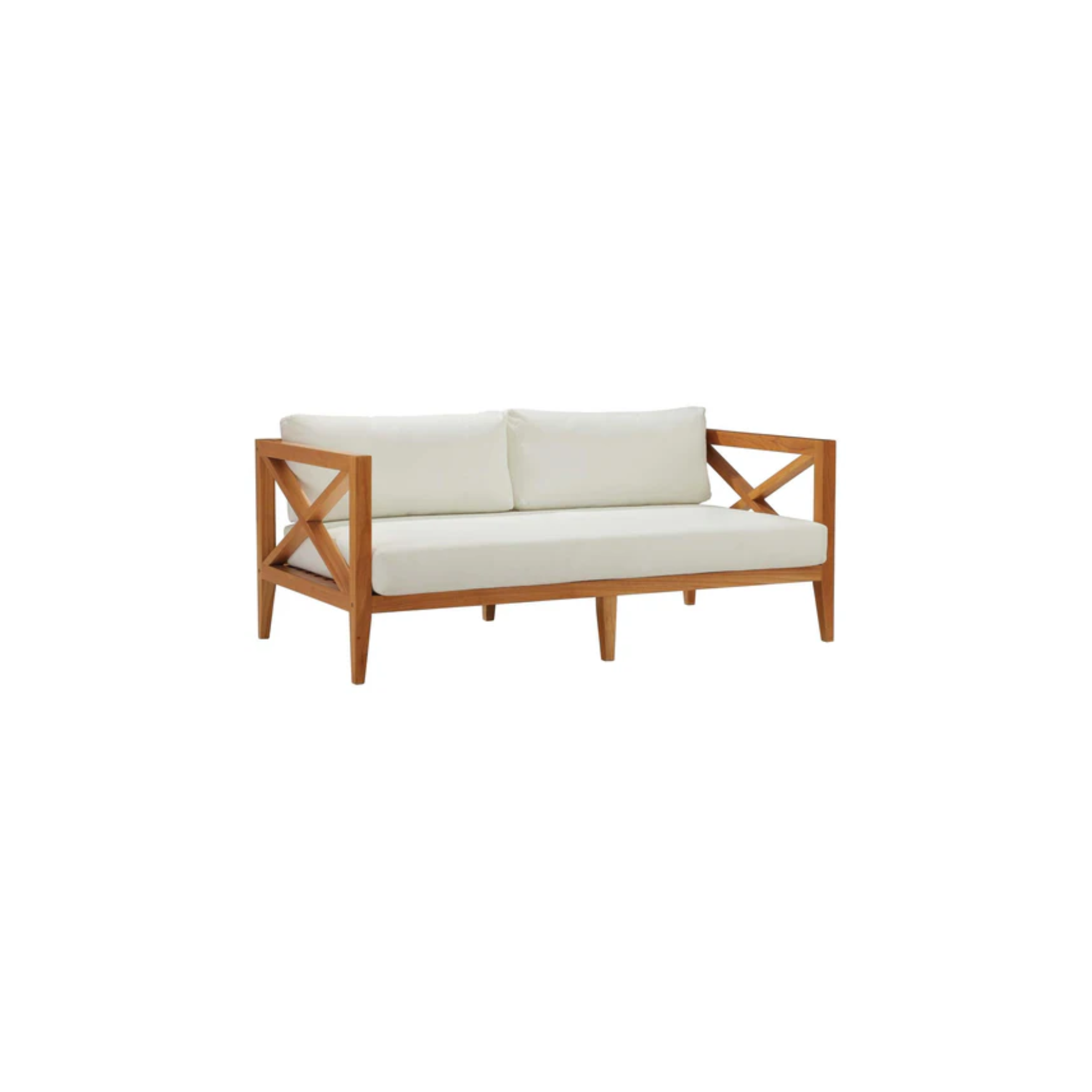 Saligna Wooden Three Seater