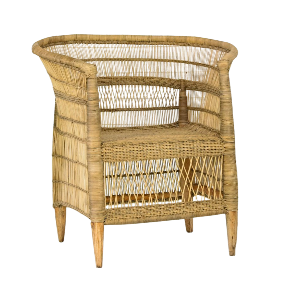 Malawian woven single chair for wedding and corporate event hire by Du Toit Events in Plettenberg Bay and the Garden Route