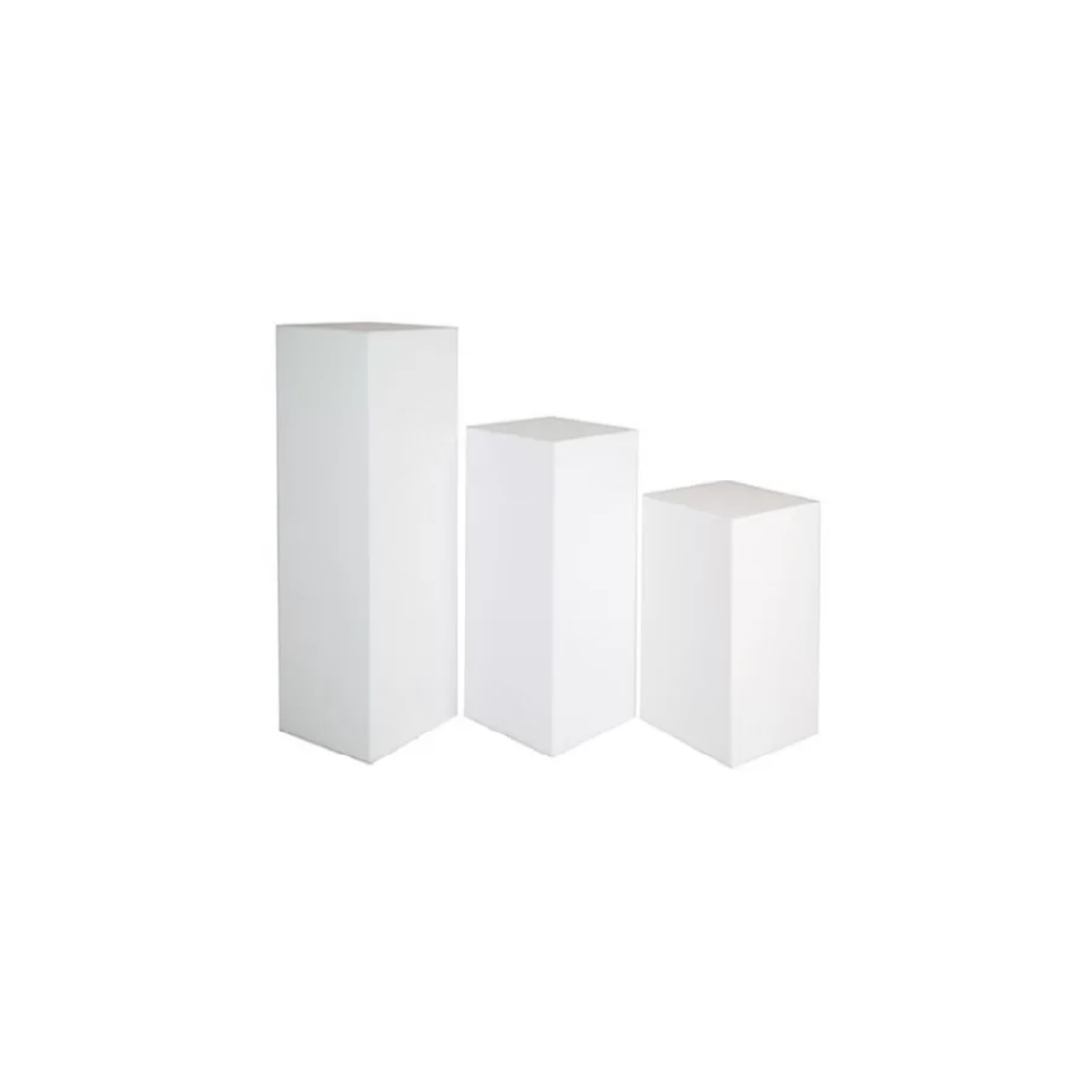 Square Plinth Stands - White