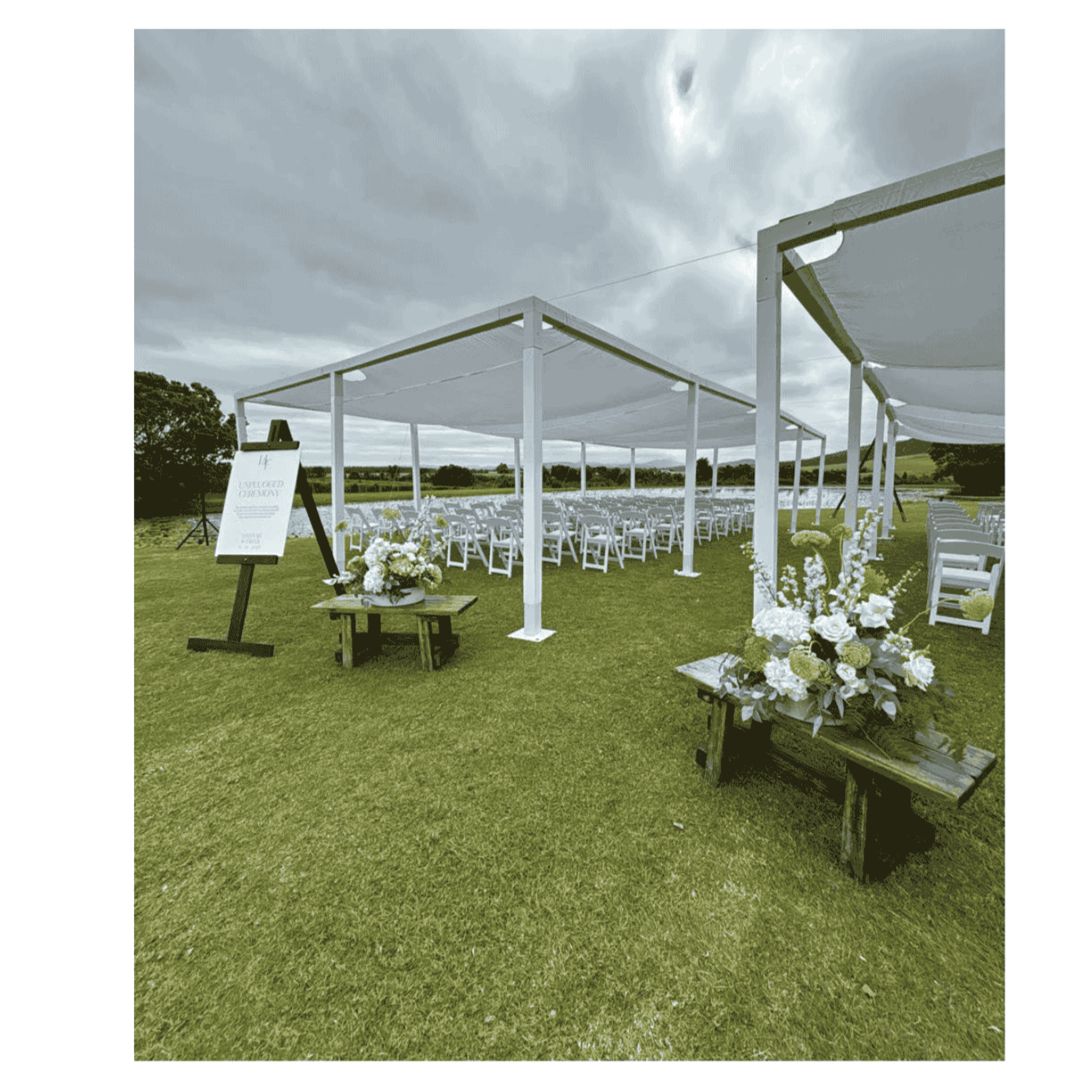 Wooden pergola for wedding and corporate event hire by Du Toit Events in Plettenberg Bay and the Garden Route