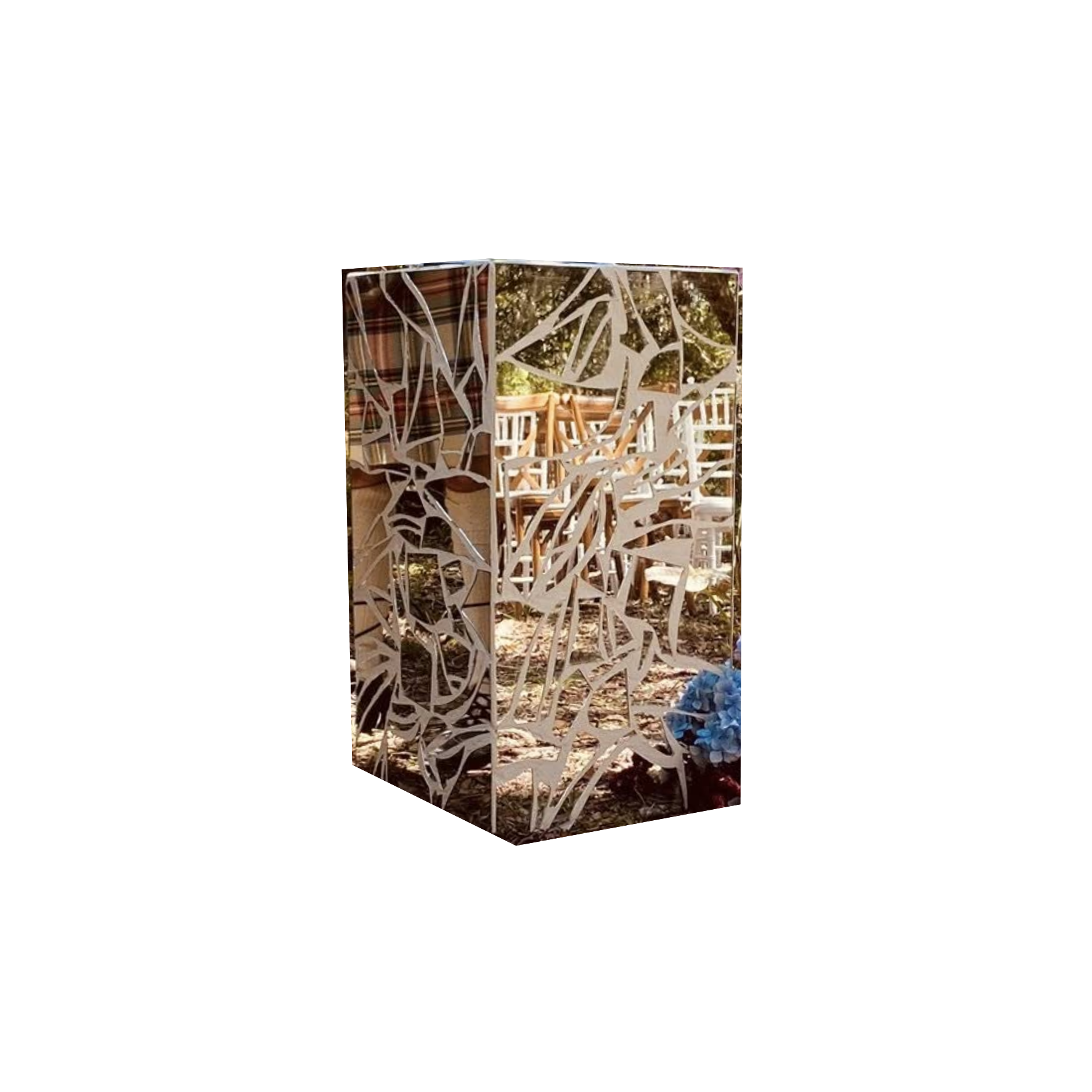 Wooden Plinths Mosaic Mirror & Various Colours