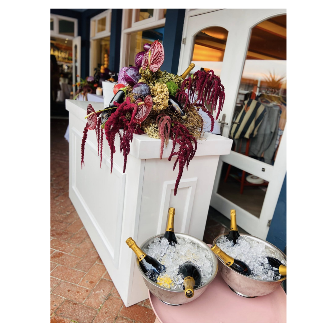 Custom modular bar counters in multiple sizes for wedding and corporate event hire by Du Toit Events in Plettenberg Bay and the Garden Route