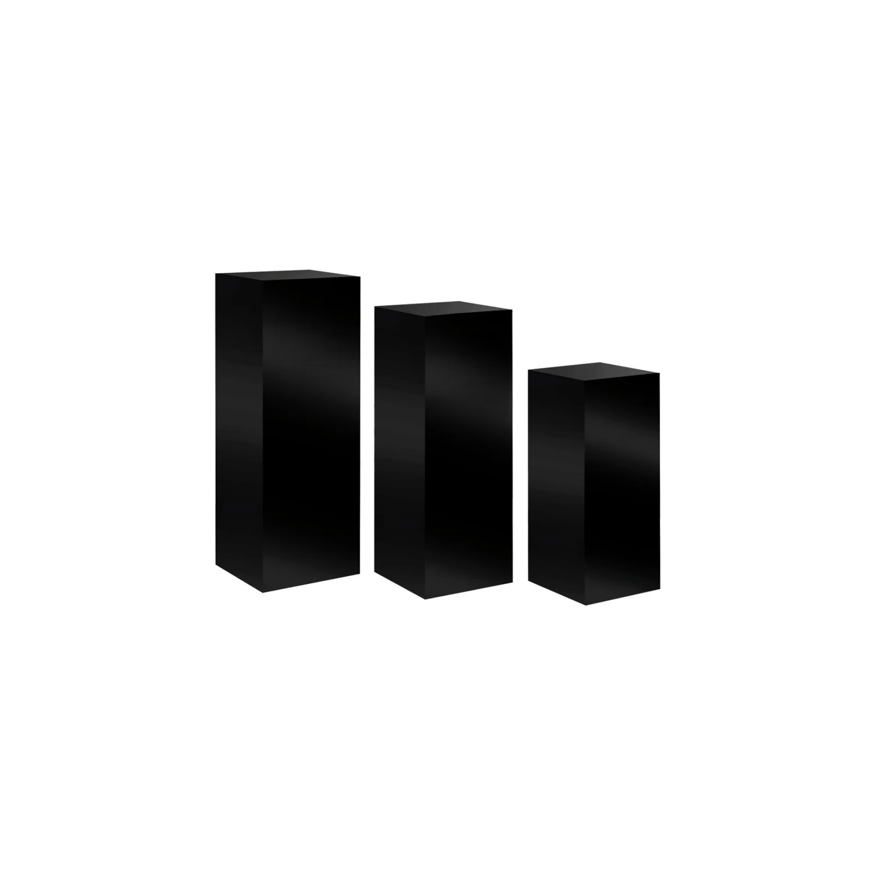 Square Plinth Stands - Black