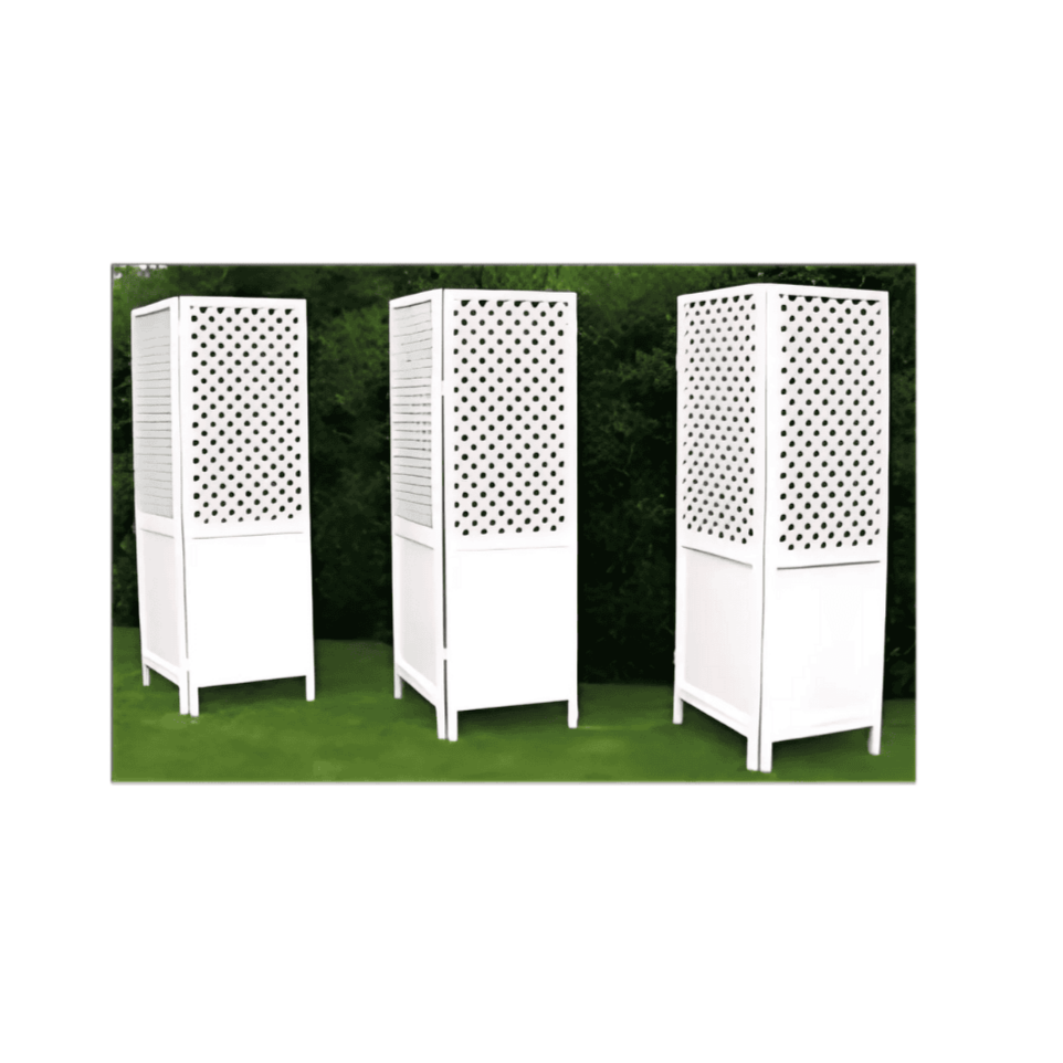 Wooden lattice screens for wedding and corporate event hire by Du Toit Events in Plettenberg Bay and the Garden Route