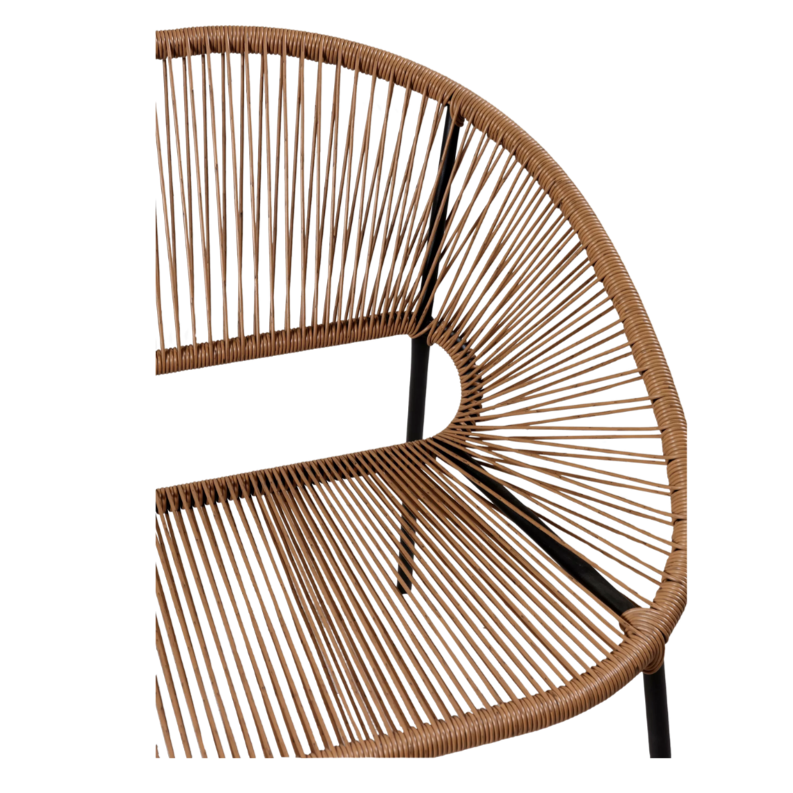 Cabo double seater chair in natural finish for wedding and corporate event hire by Du Toit Events in Plettenberg Bay and the Garden Route