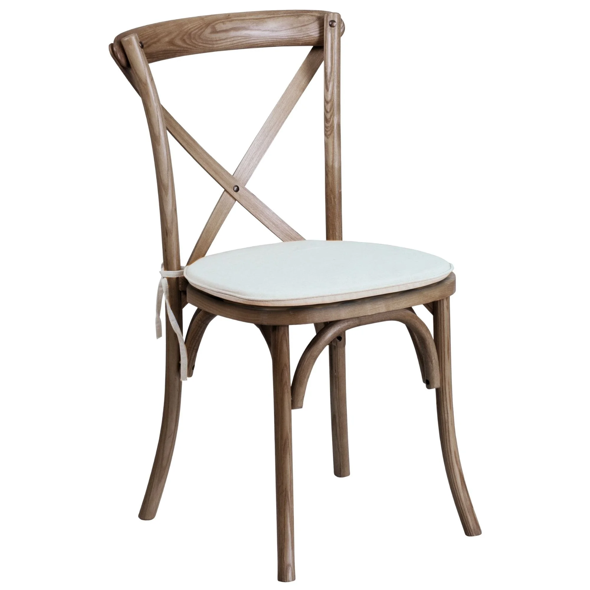Cross Back Chair - Wooden Oak