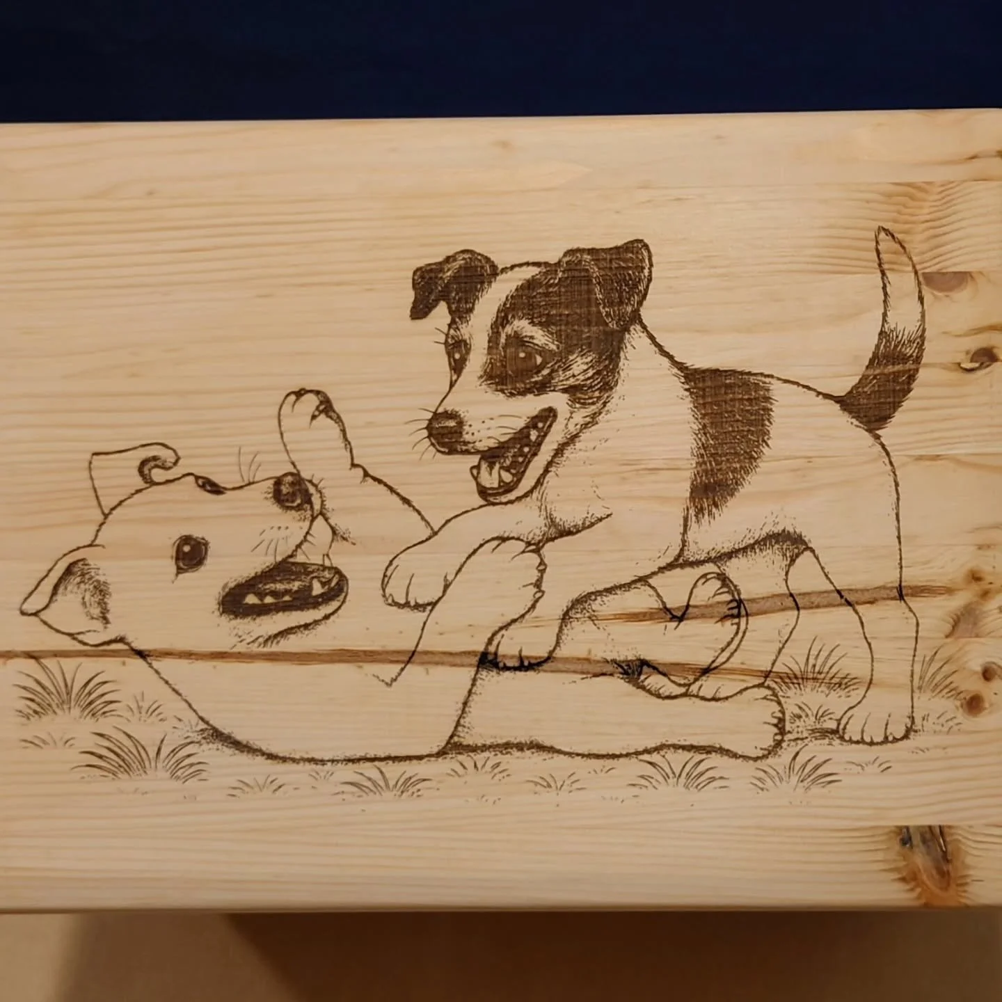 N&auml;kyyk&ouml; mit&auml;&auml;n kivaa? Kaiverruksin koristeltuja m&auml;ntylaatikoita tarjolla esimerkiksi lahjaksi! 19 litran laatikko 50 euroa, 4 litran laatikko 30 euroa. Kaiverran tilauksesta laatikkoon my&ouml;s asiakkaan oman kuva-aiheen tai