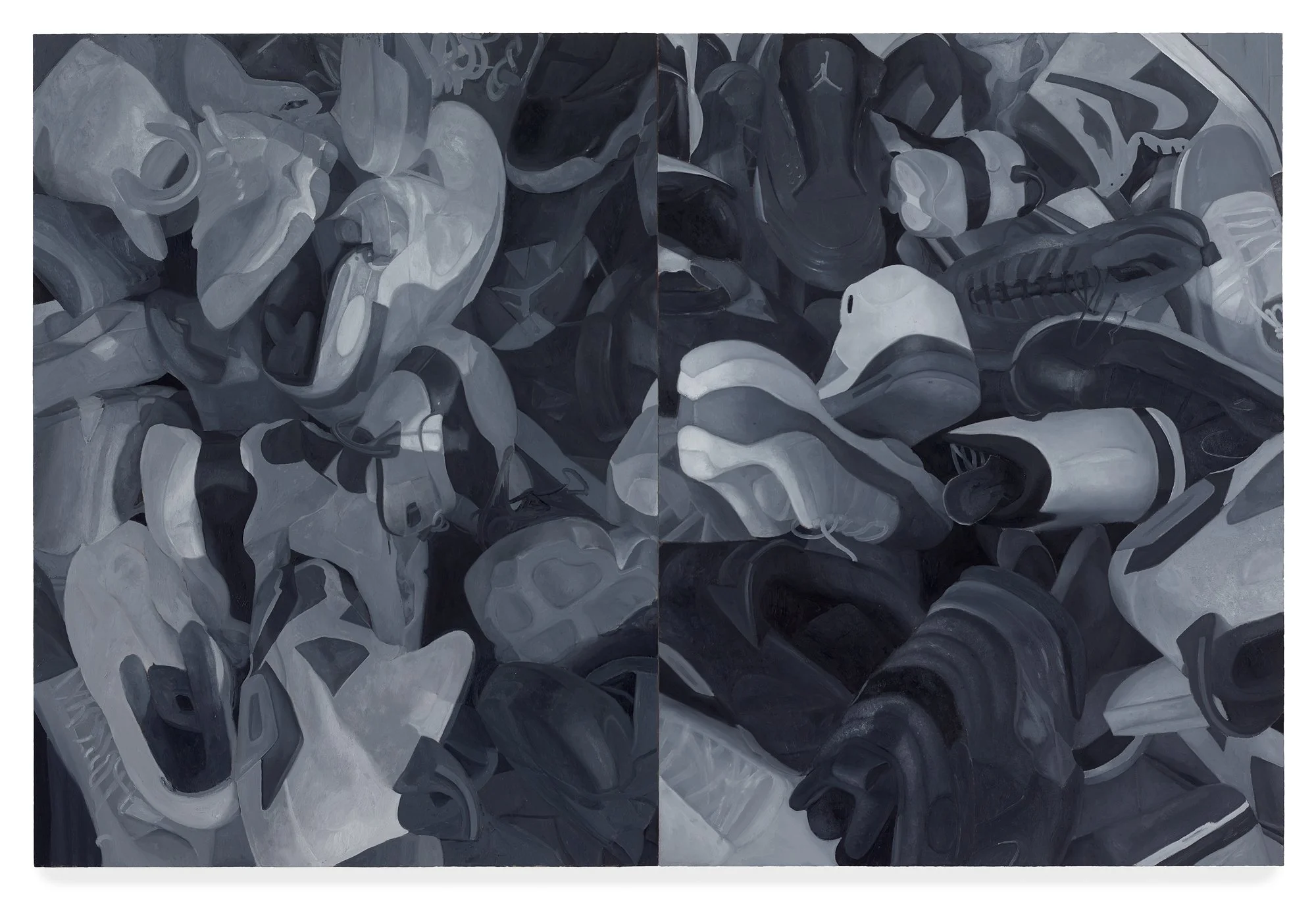  Pale Horse 
Oil On Wood Panel,Diptych, 48"x72", 2023