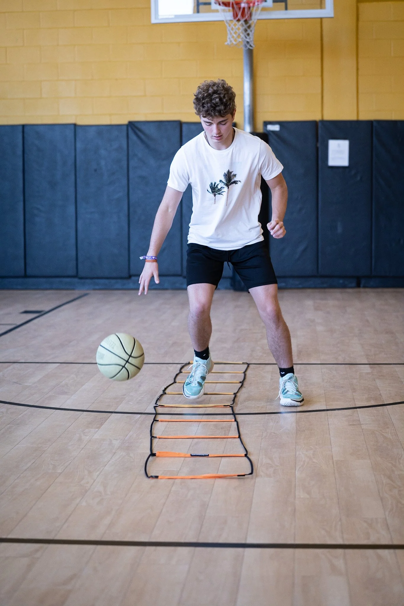 Hoop Remedy ladder footwork and ball control drill