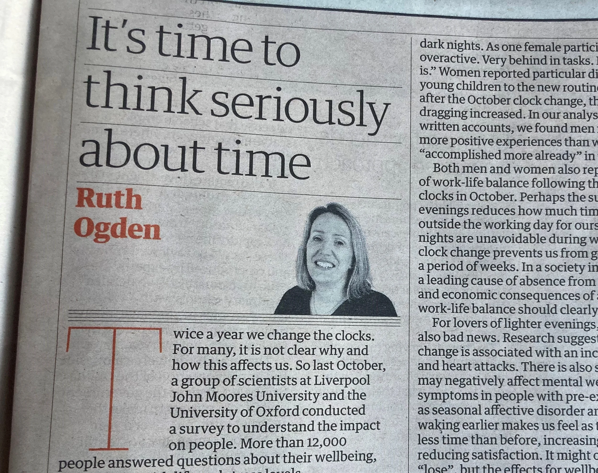 Changing your clock?