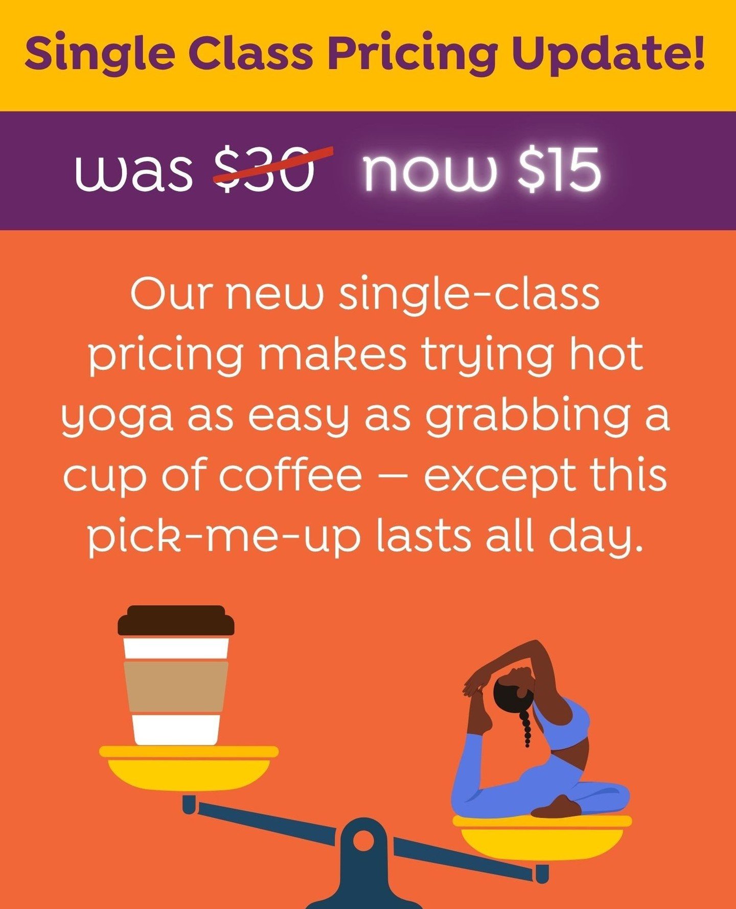 Better than a cuppa coffee. ☕️Take advantage of our single class pricing  until the end of 2025! ⁠
⁠
#yoga #bikramyoga #bikramyogaatlanta #hotyogaatlanta #hotyoga #behotbehappy #meditation #mindfulness #BeltLineAtlanta #bikram #mindful