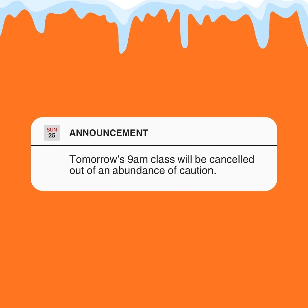 🚨 Tomorrow&rsquo;s 9am class will be cancelled out of an abundance of caution. We will keep you updated on the remainder of the classes for Sunday. Stay safe and warm yogis!