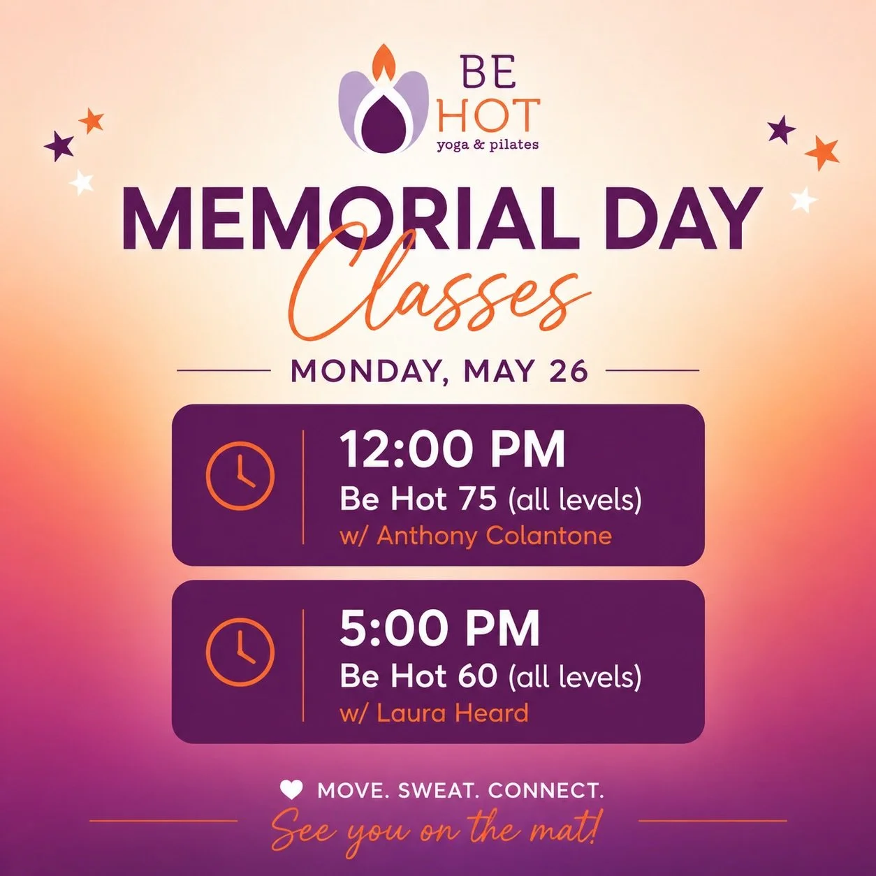Just a quick reminder about tomorrow&rsquo;s schedule. 🧘🏾&zwj;♂️