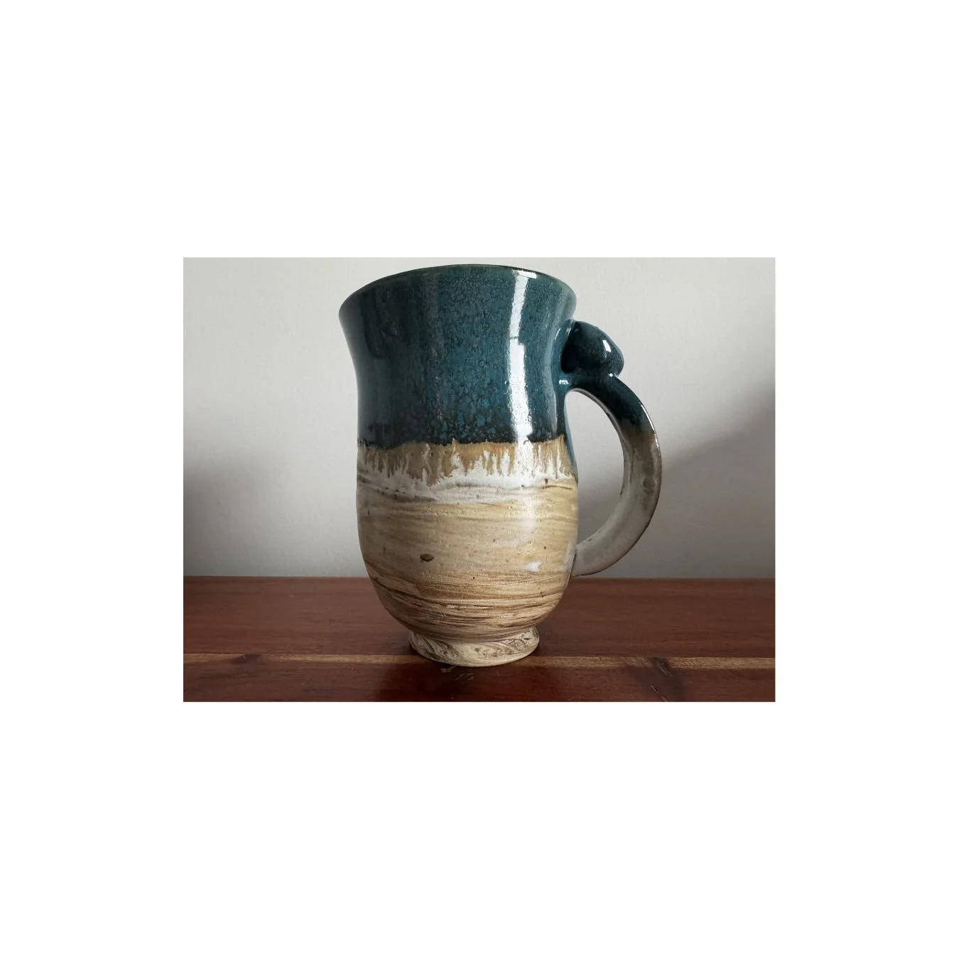 Teal Shoreline Clay Mug