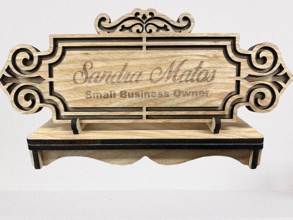 Wooden Name Plate